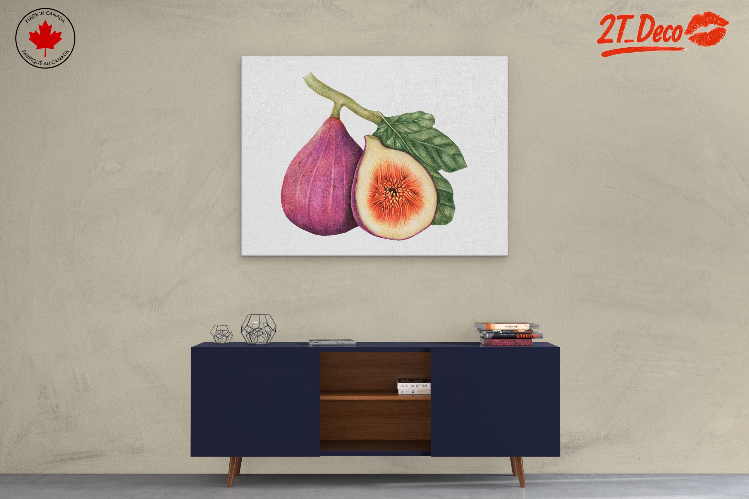 Vibrant Abstract Food Art of Figs - Image 3