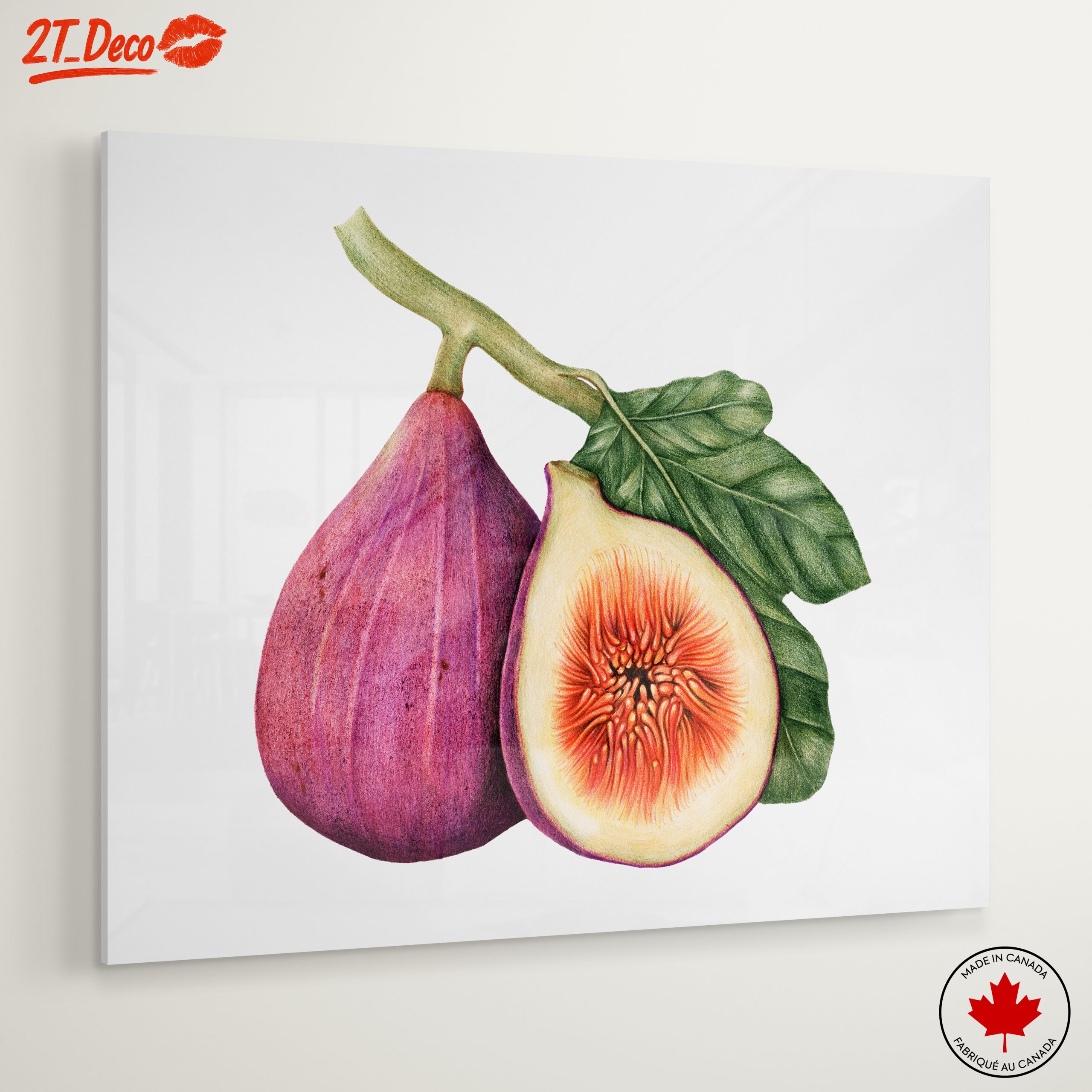 Vibrant Abstract Food Art of Figs - Image 6
