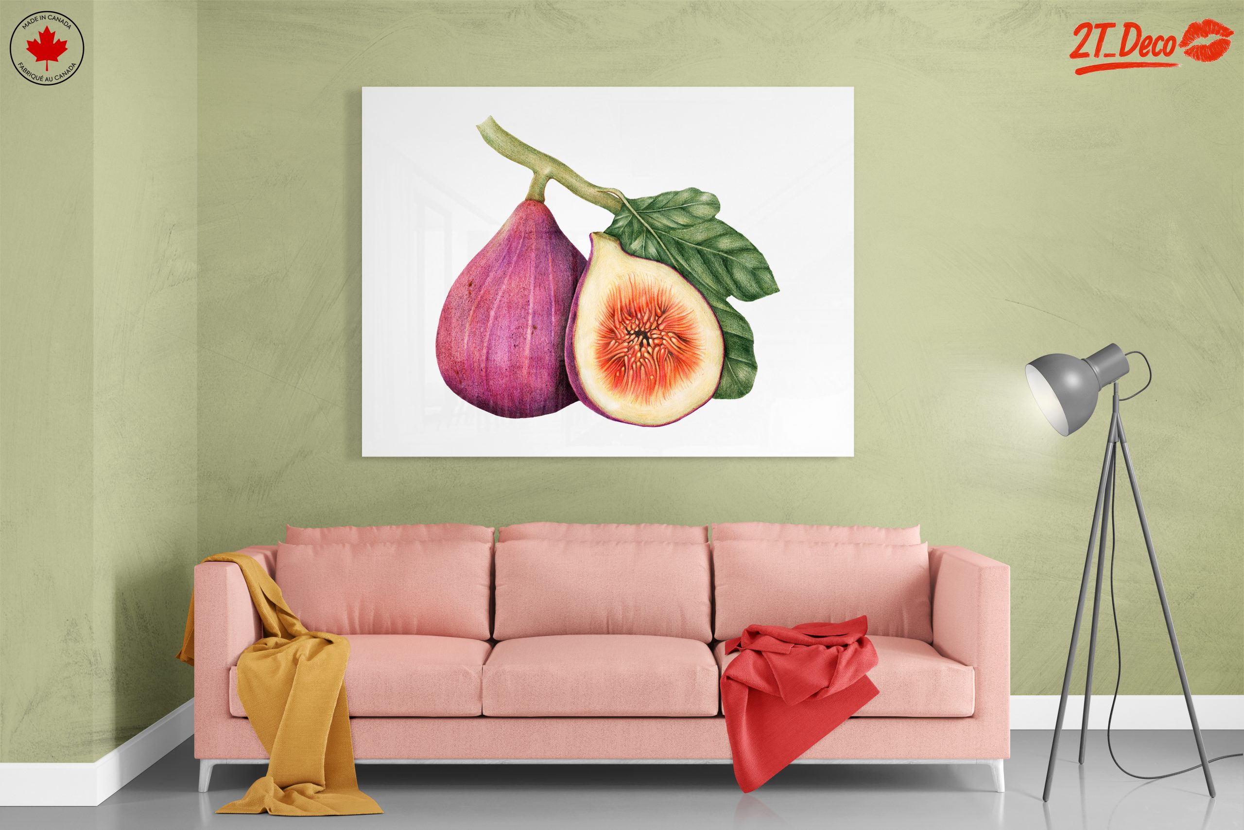 Vibrant Abstract Food Art of Figs - Image 7