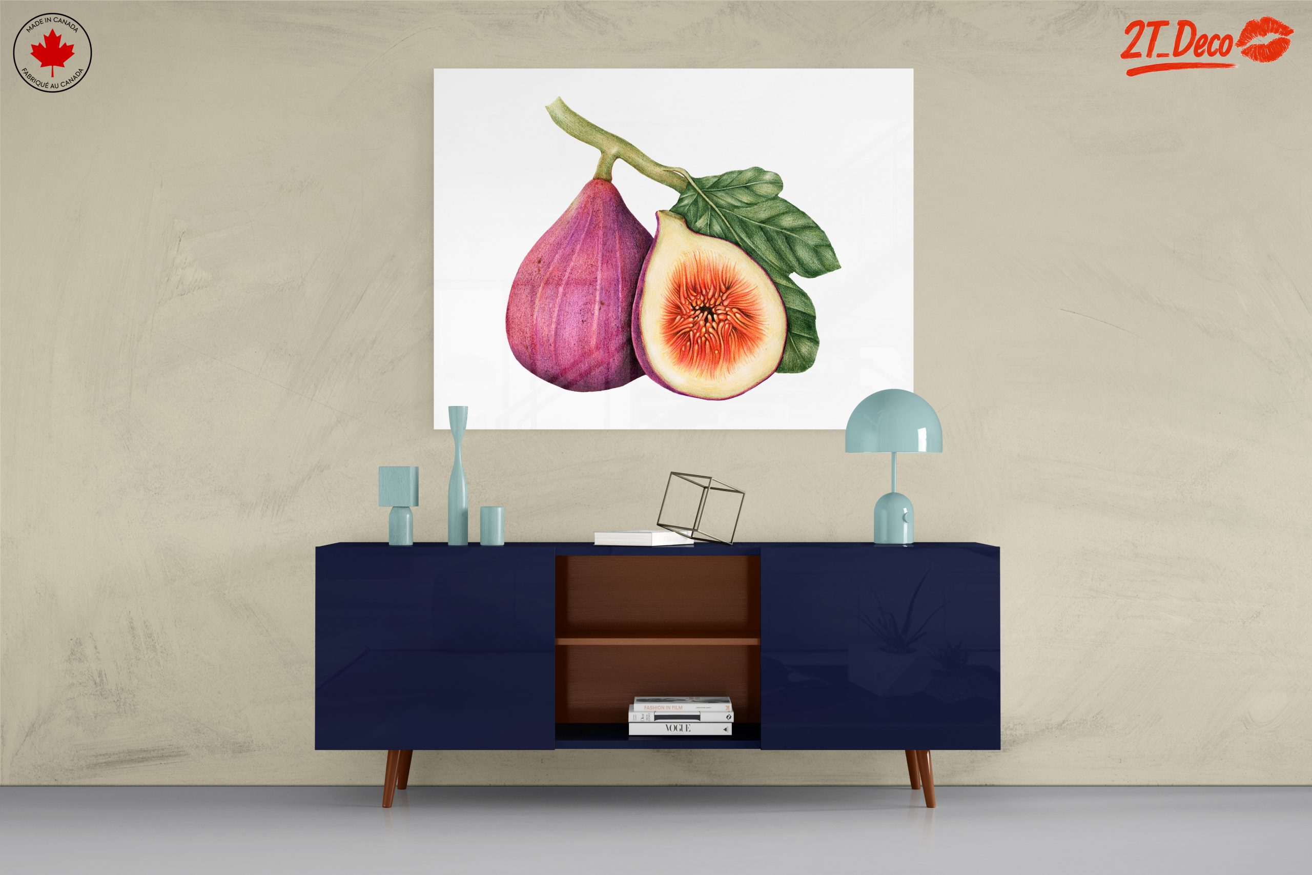 Vibrant Abstract Food Art of Figs - Image 8