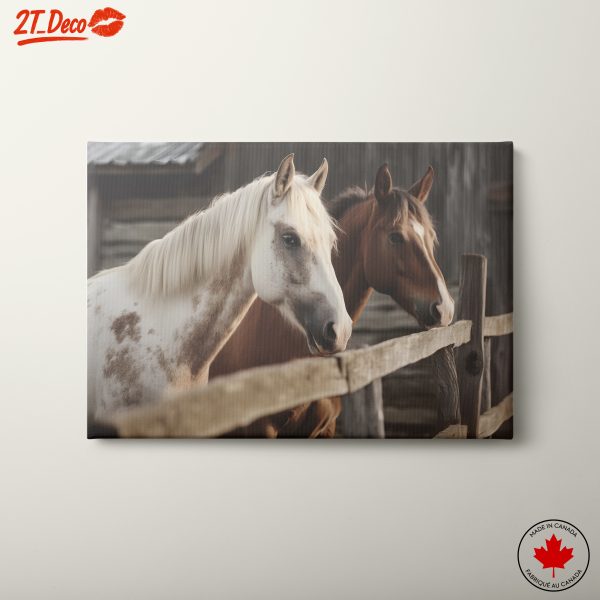 Beautiful Horses in a Rustic Setting