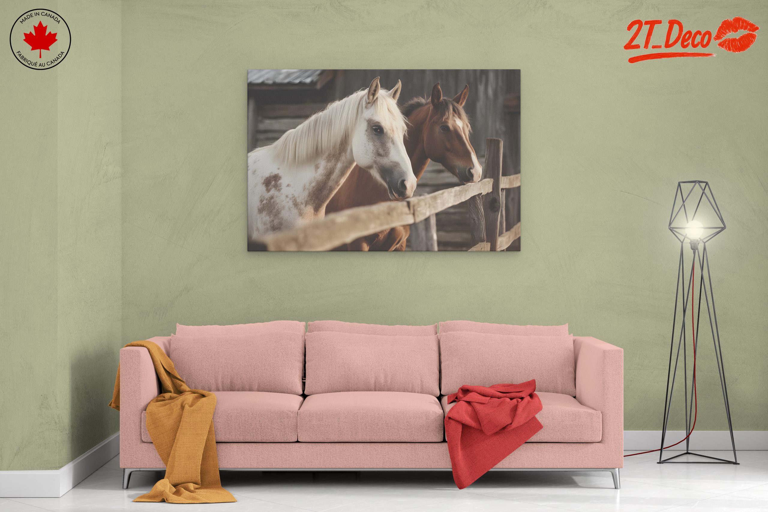 Beautiful Horses in a Rustic Setting - Image 2