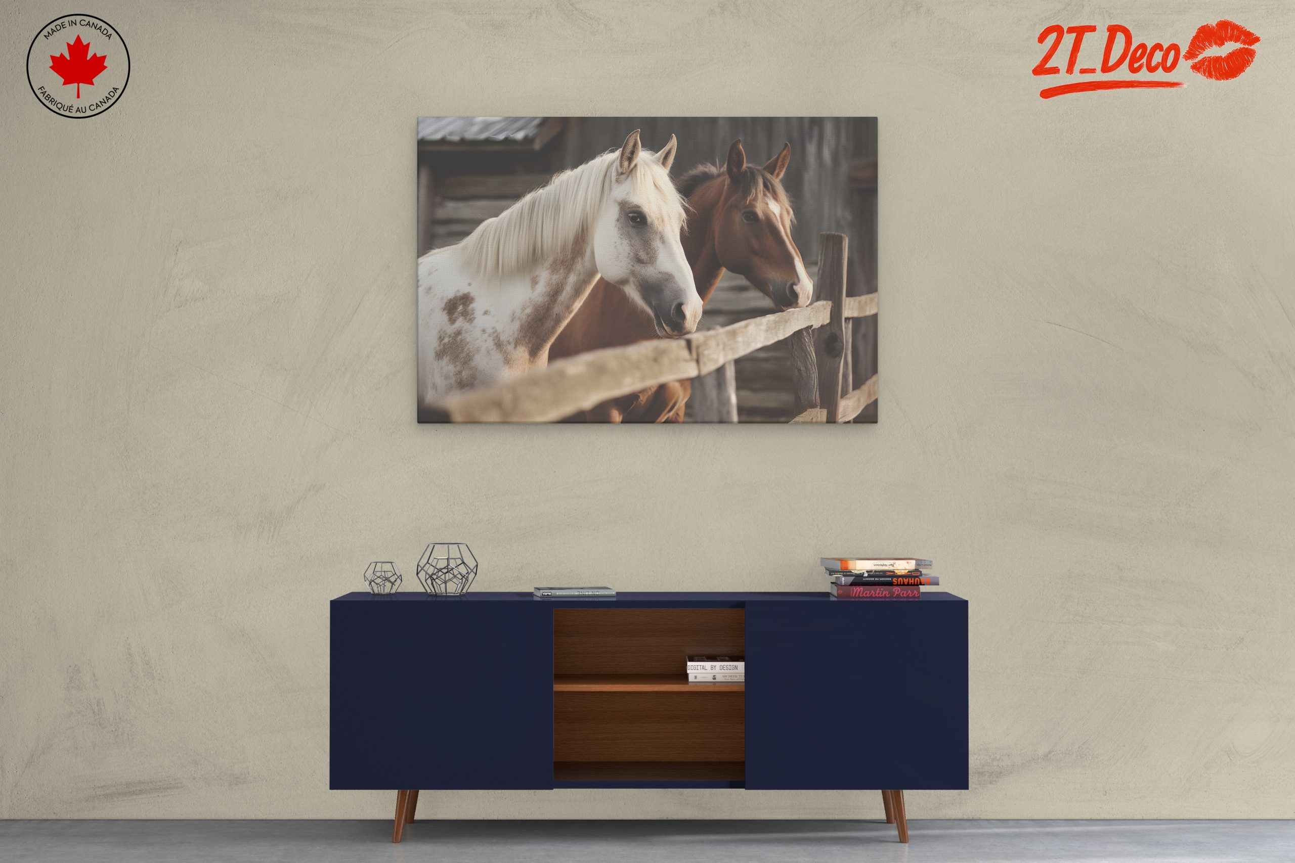 Beautiful Horses in a Rustic Setting - Image 3
