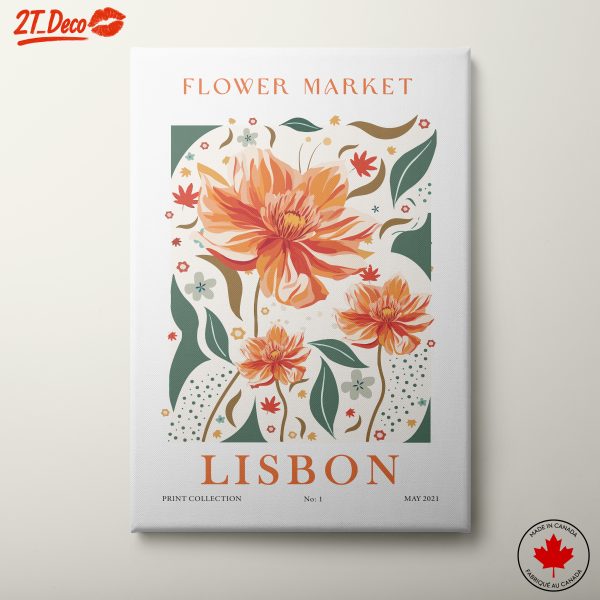 Flower Market Artwork Inspired by Lisbon