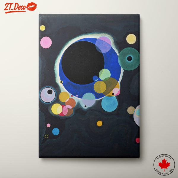 Vibrant Celestial Abstract Art with Colorful Circles