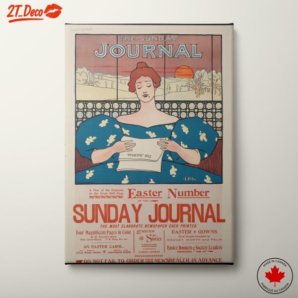 Vintage Easter Newspaper Poster Art