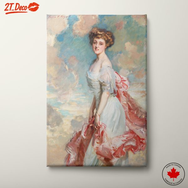Elegant Portrait of a Woman in Flowing Dress