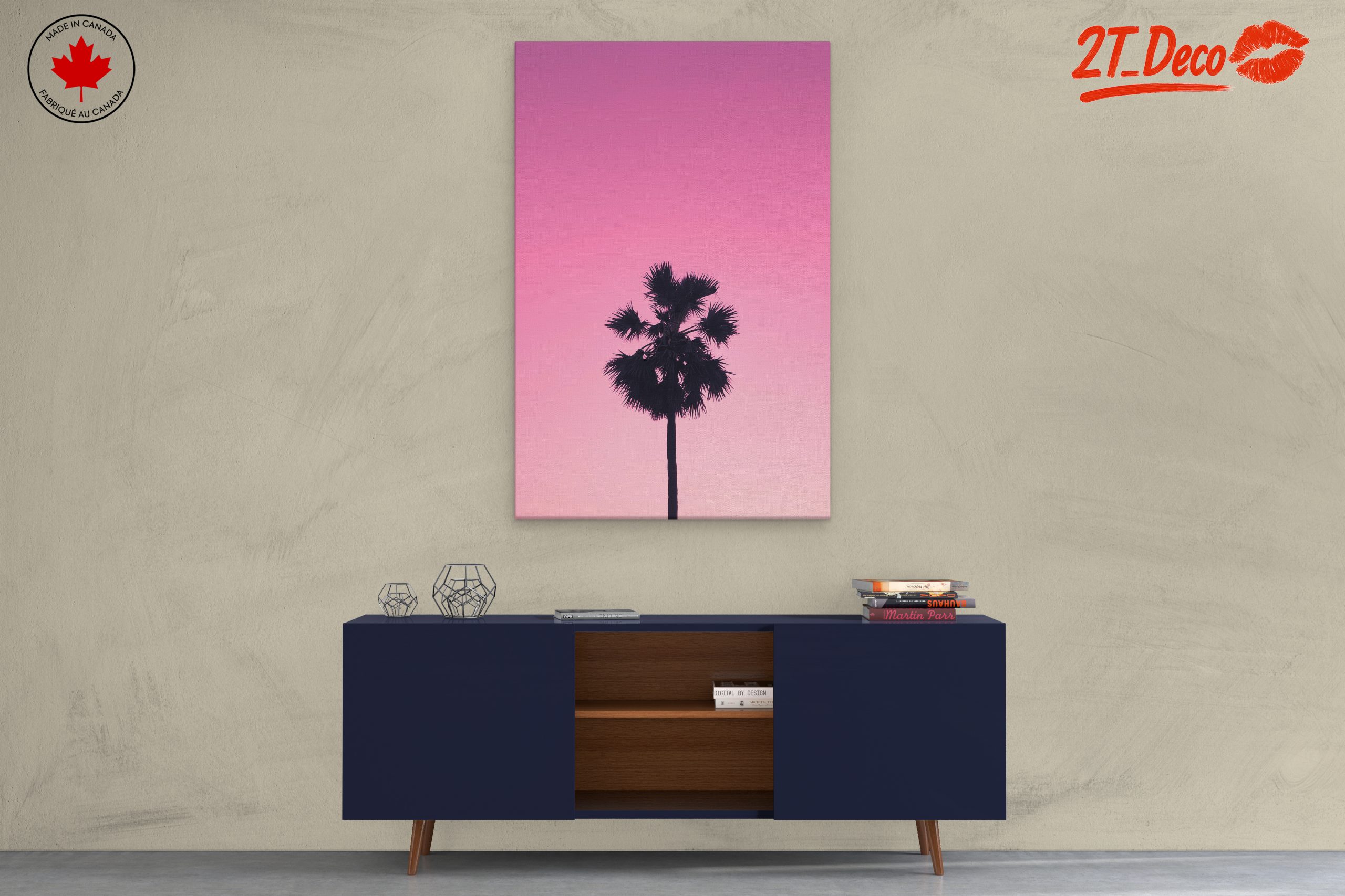 Palm Tree Silhouette Against Pink Sky - Image 3