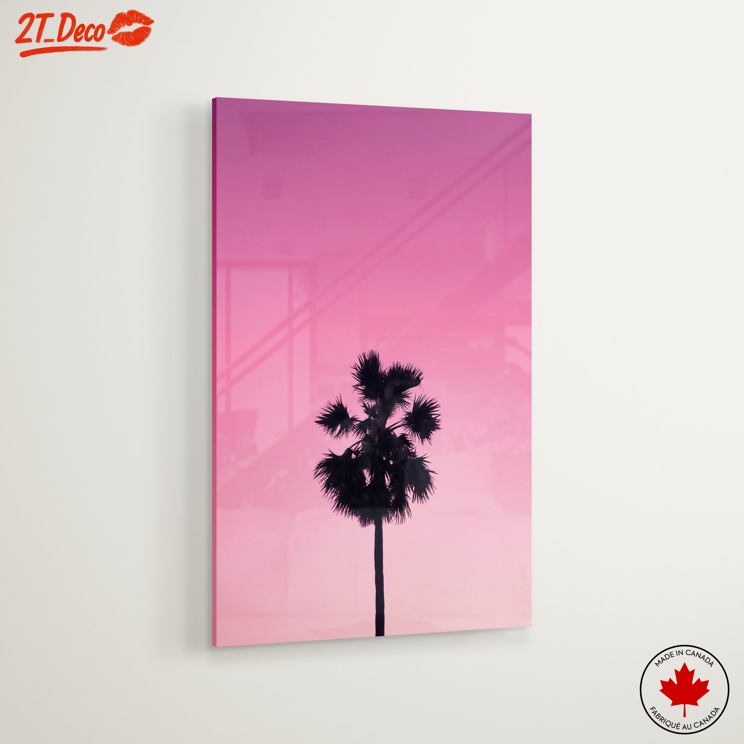 Palm Tree Silhouette Against Pink Sky - Image 6