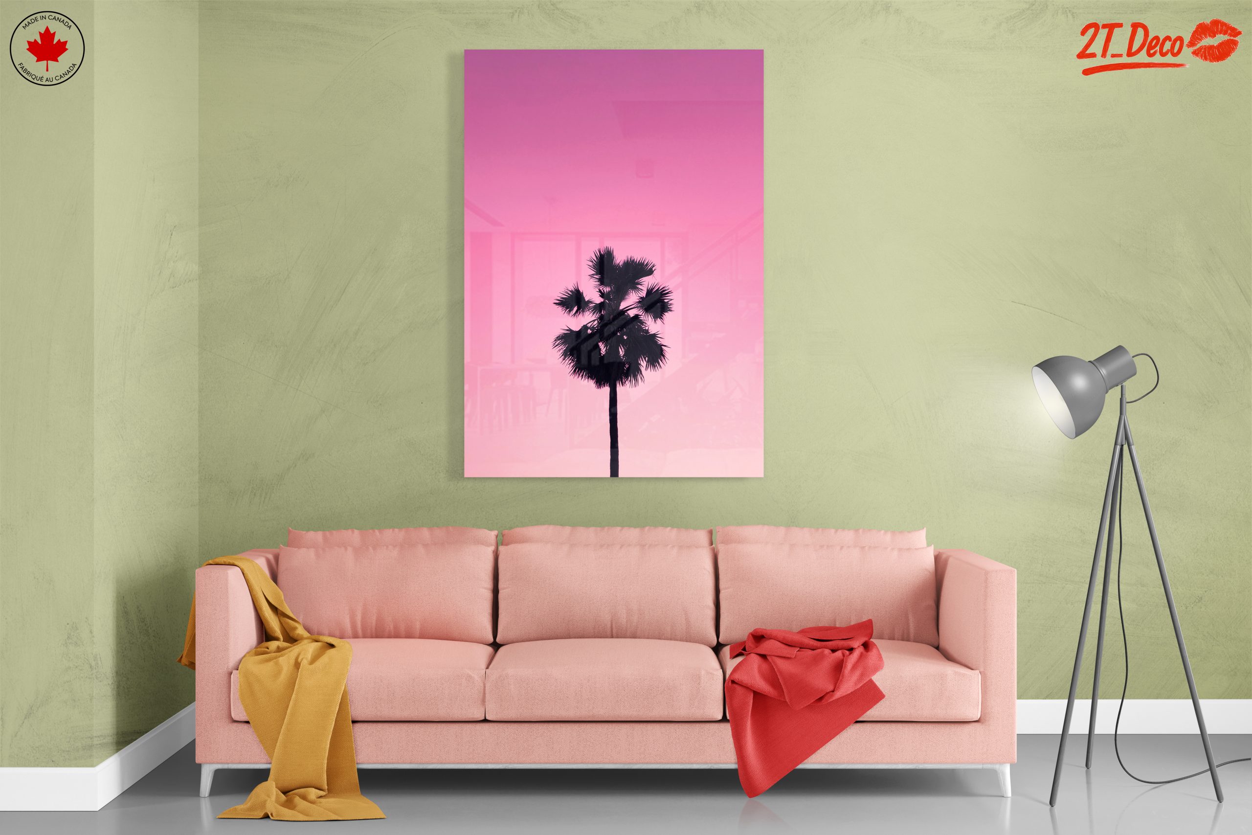 Palm Tree Silhouette Against Pink Sky - Image 7