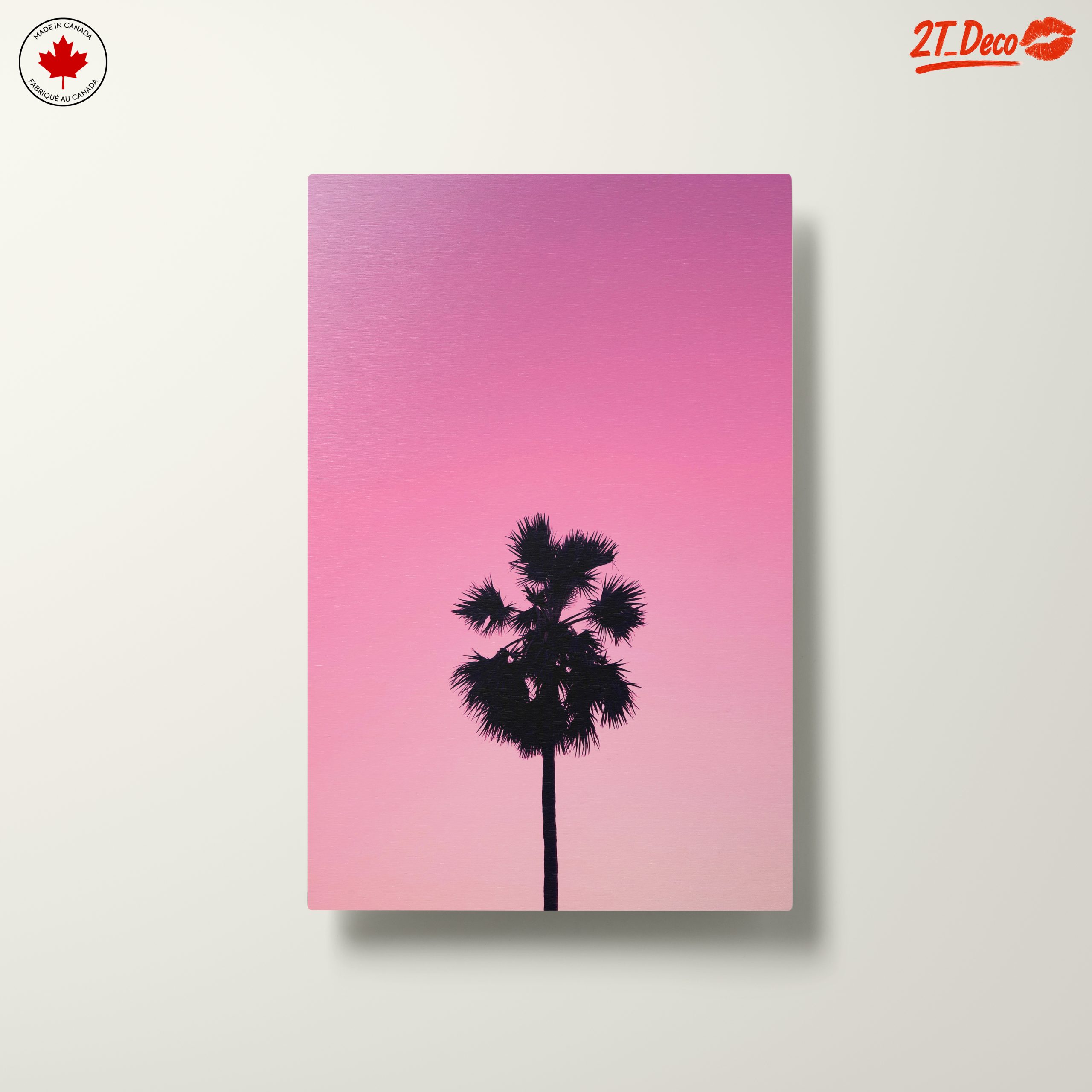 Palm Tree Silhouette Against Pink Sky - Image 10
