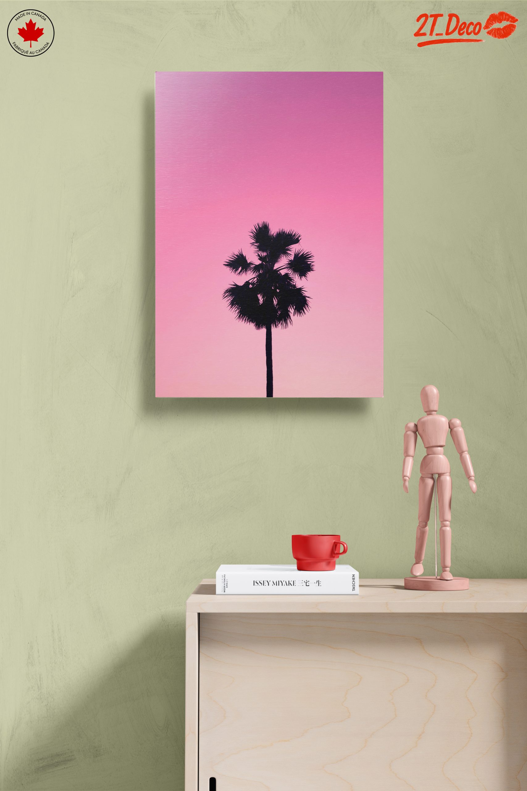 Palm Tree Silhouette Against Pink Sky - Image 14