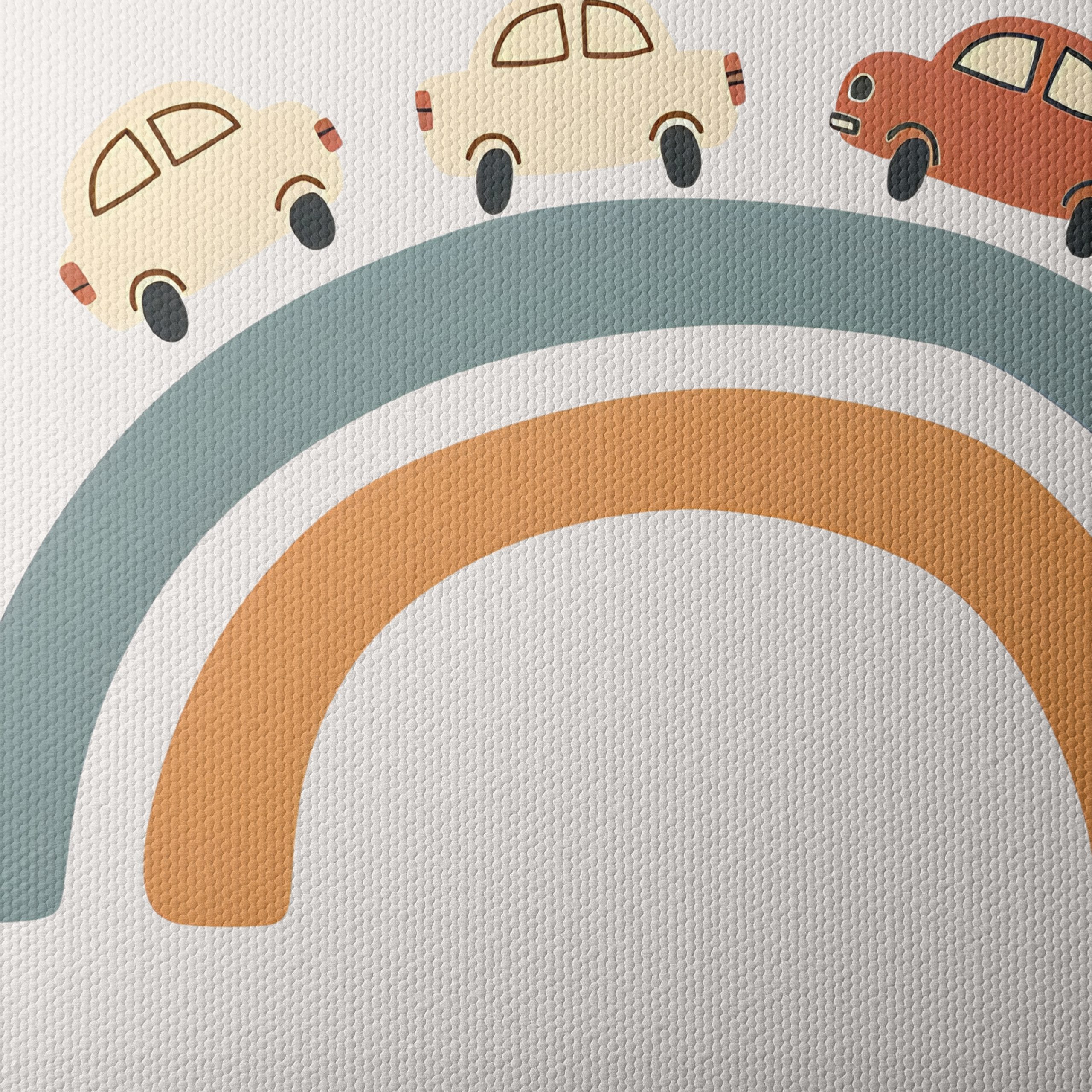 Whimsical Cars on a Colorful Rainbow - Image 4