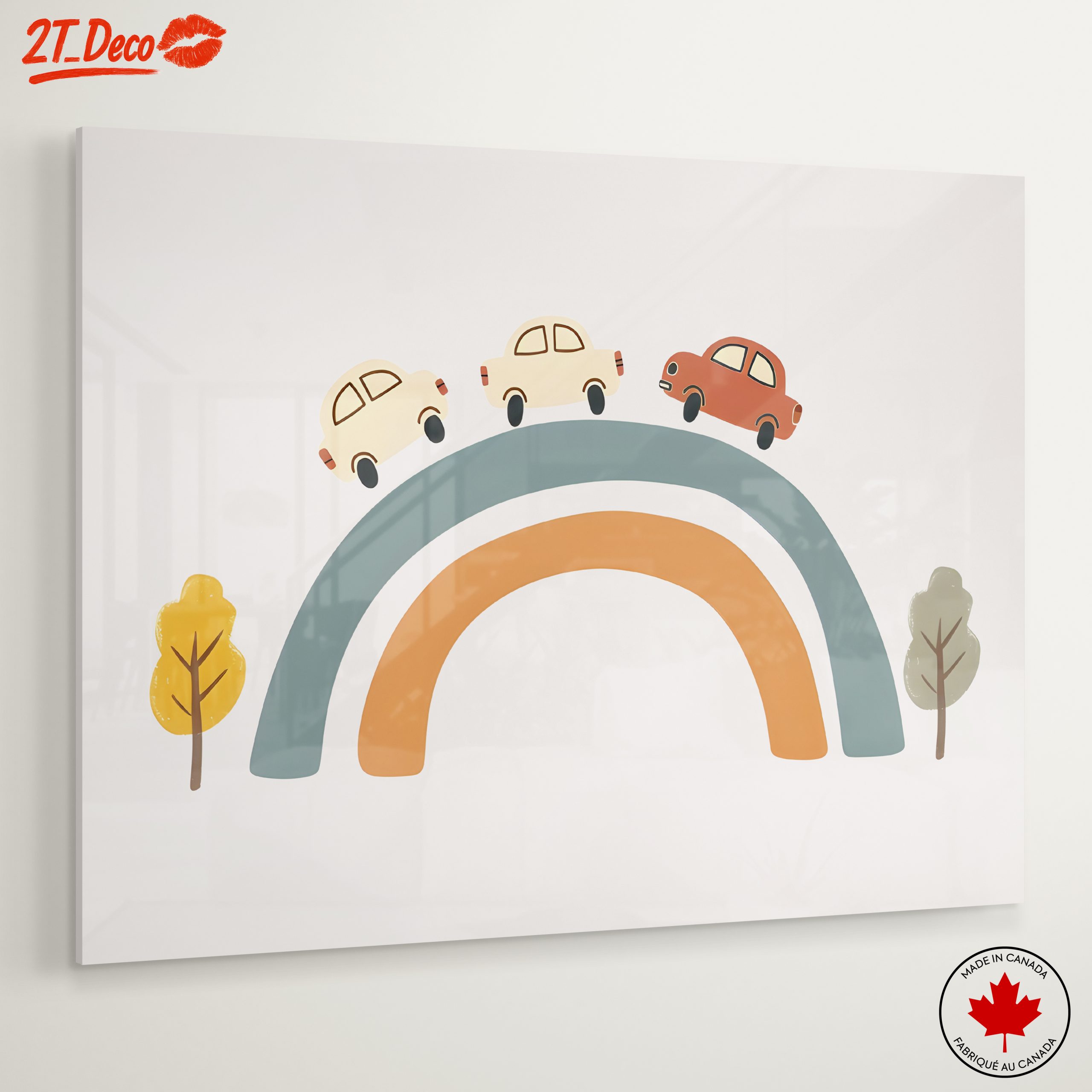 Whimsical Cars on a Colorful Rainbow - Image 6