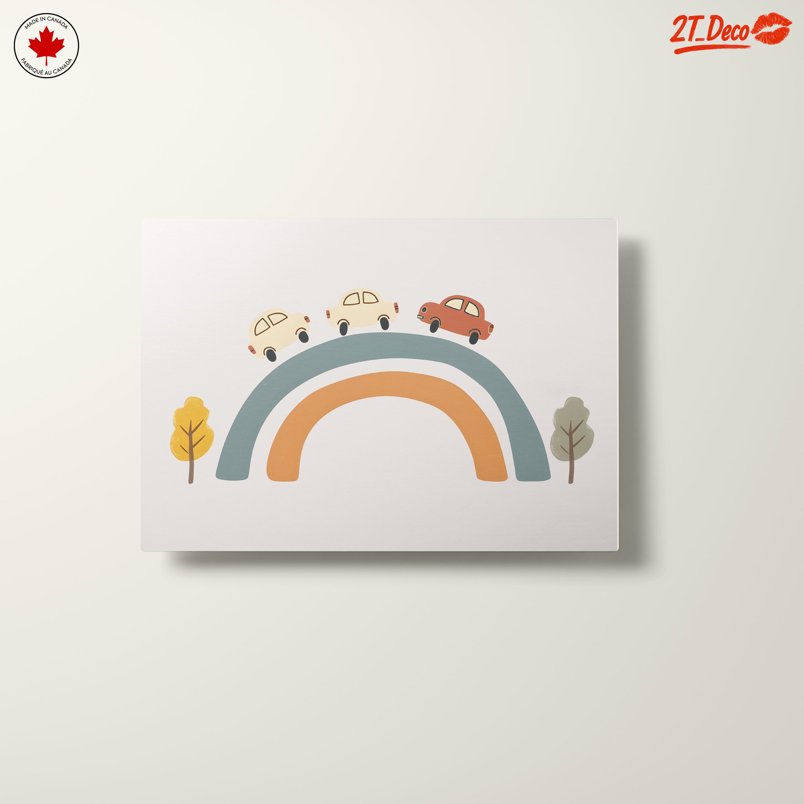 Whimsical Cars on a Colorful Rainbow - Image 10