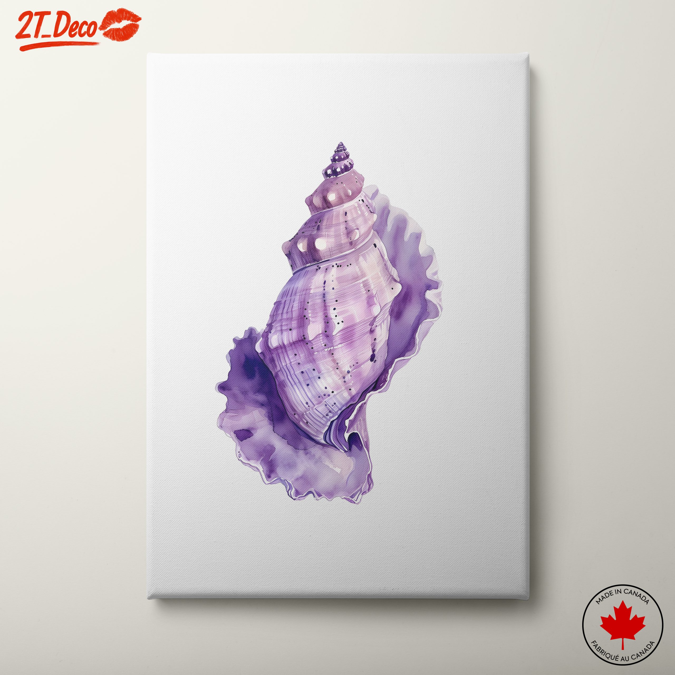 Elegant Botanical Shell Art