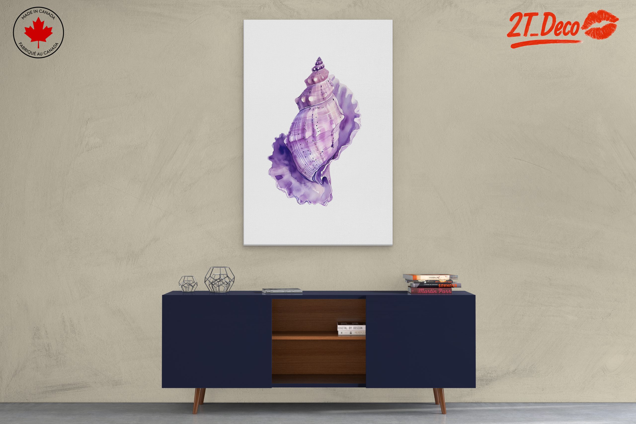 Elegant Botanical Shell Art - Image 3