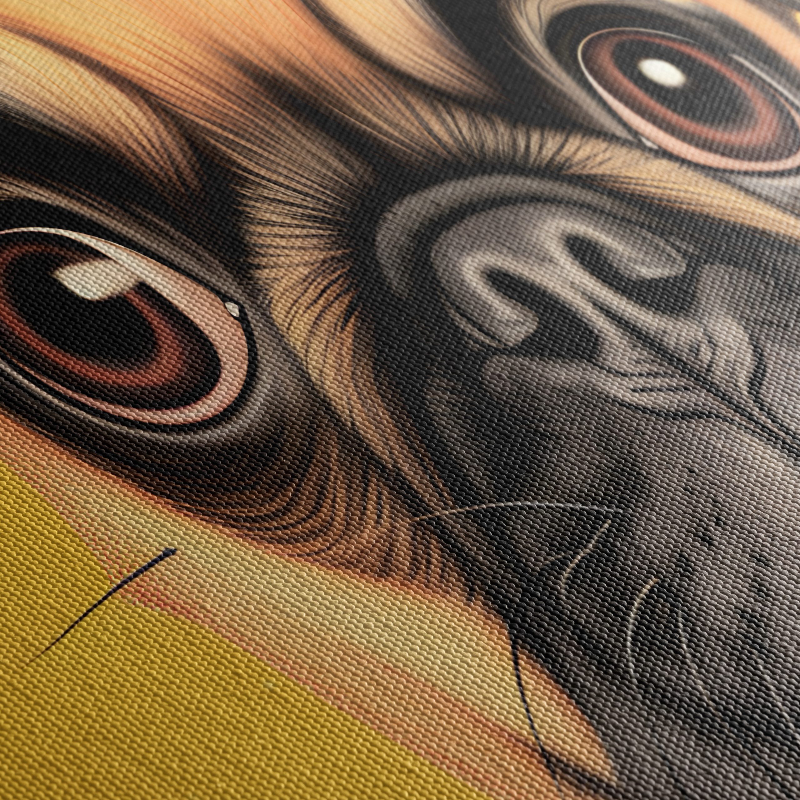 Charming Pug Illustration with Yellow Background - Image 5