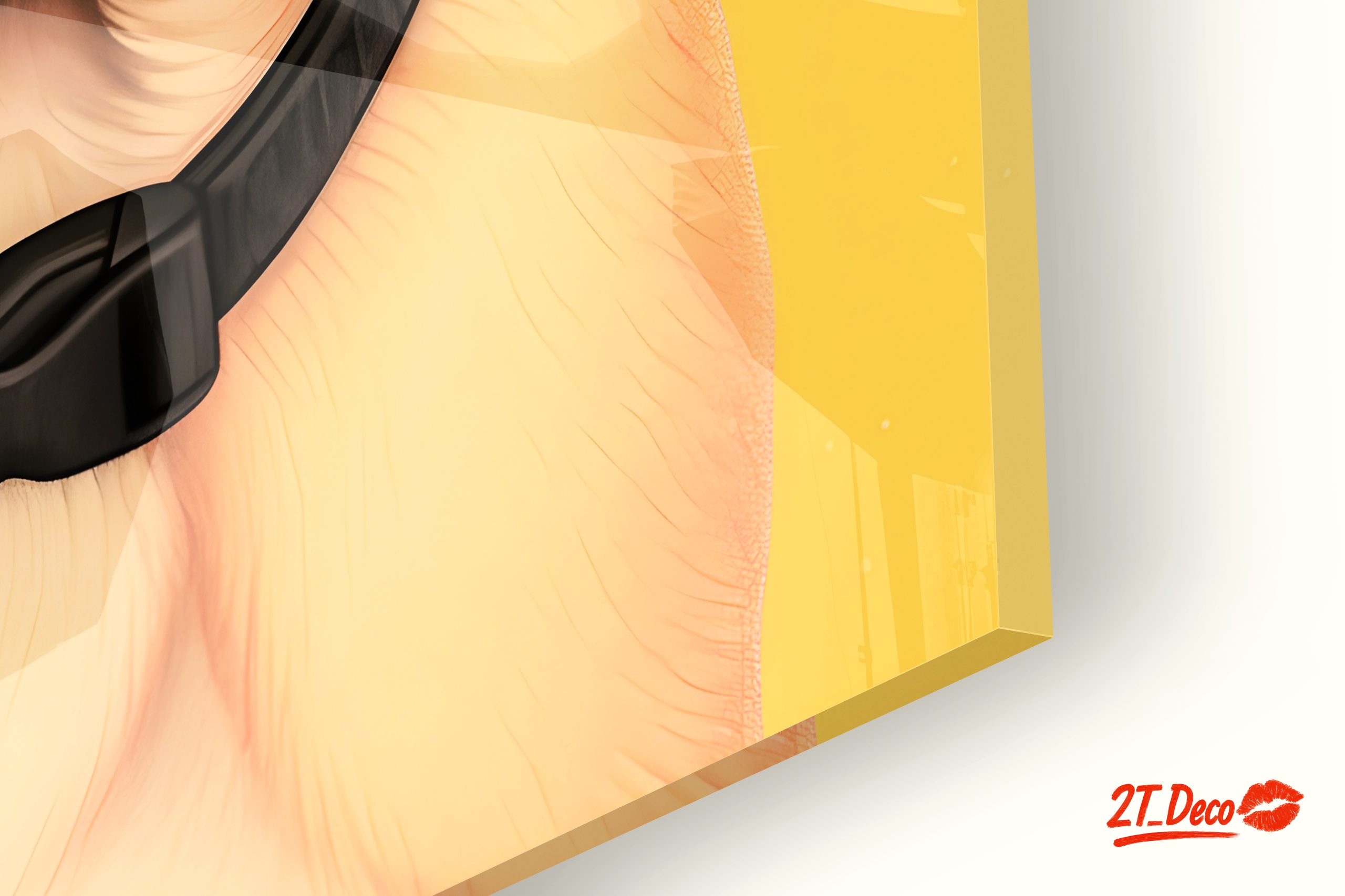Charming Pug Illustration with Yellow Background - Image 9