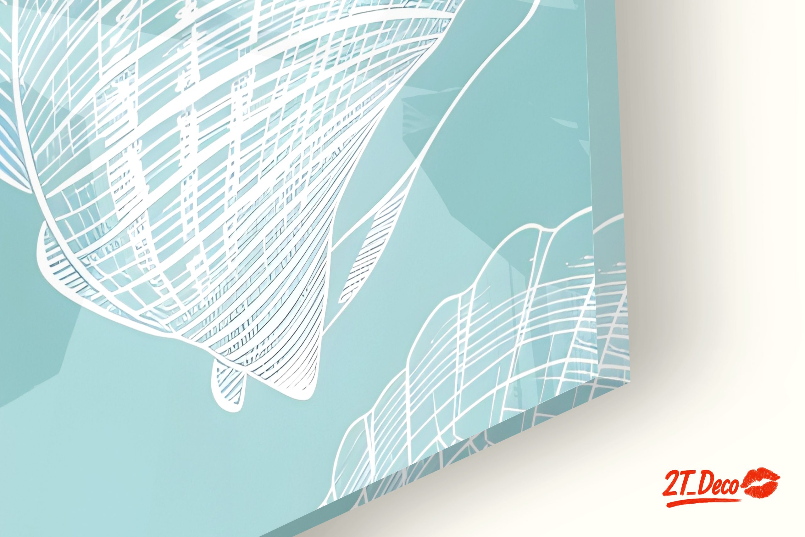 Abstract Seashell Composition on Blue - Image 9