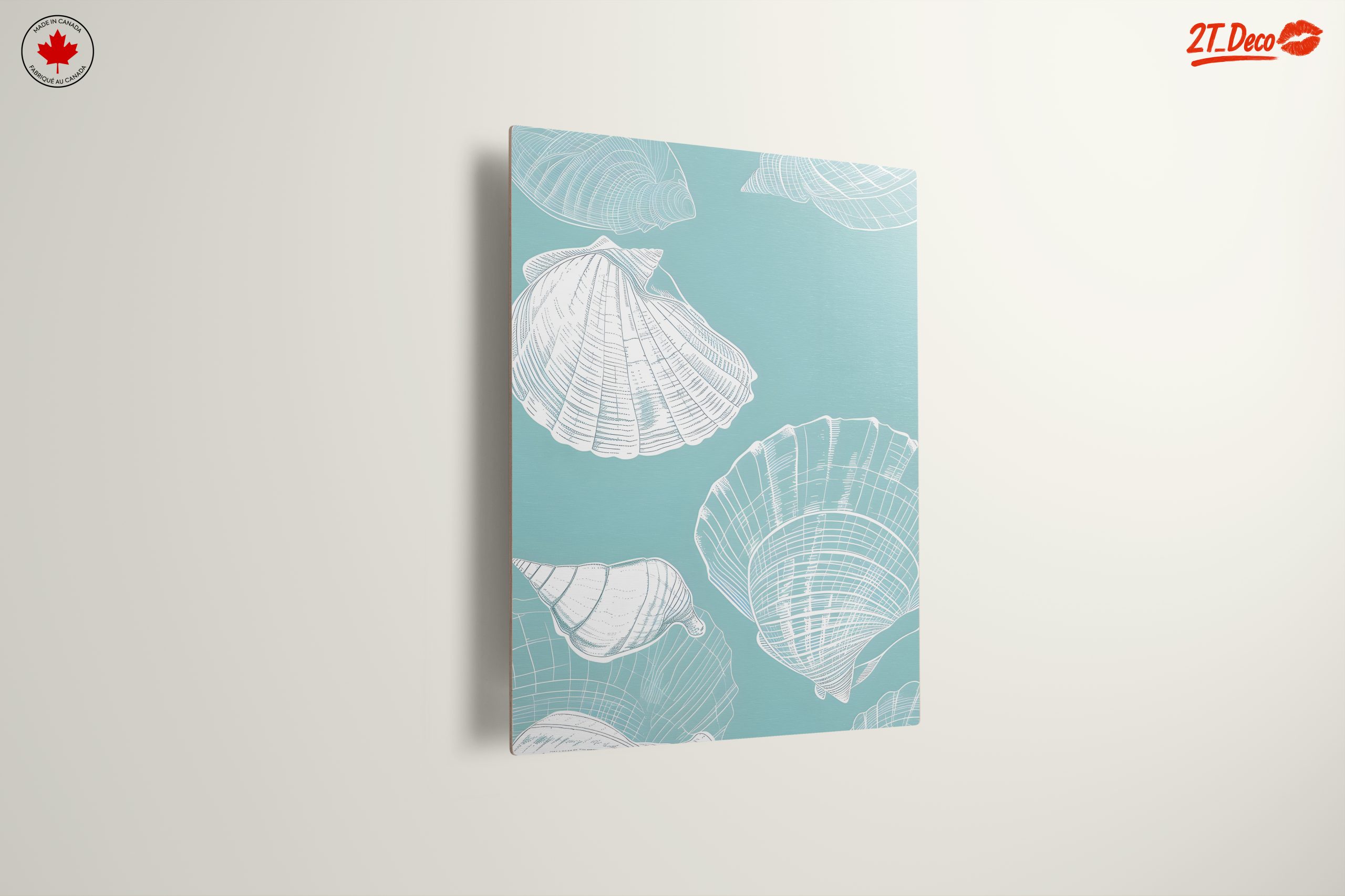 Abstract Seashell Composition on Blue - Image 13