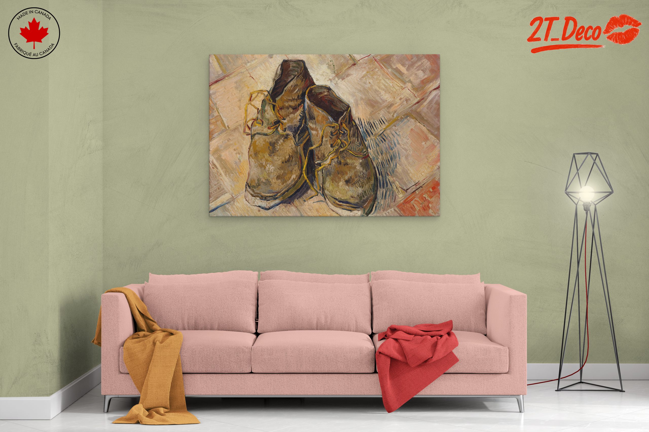Classic Painting of Worn-Out Shoes - Image 2