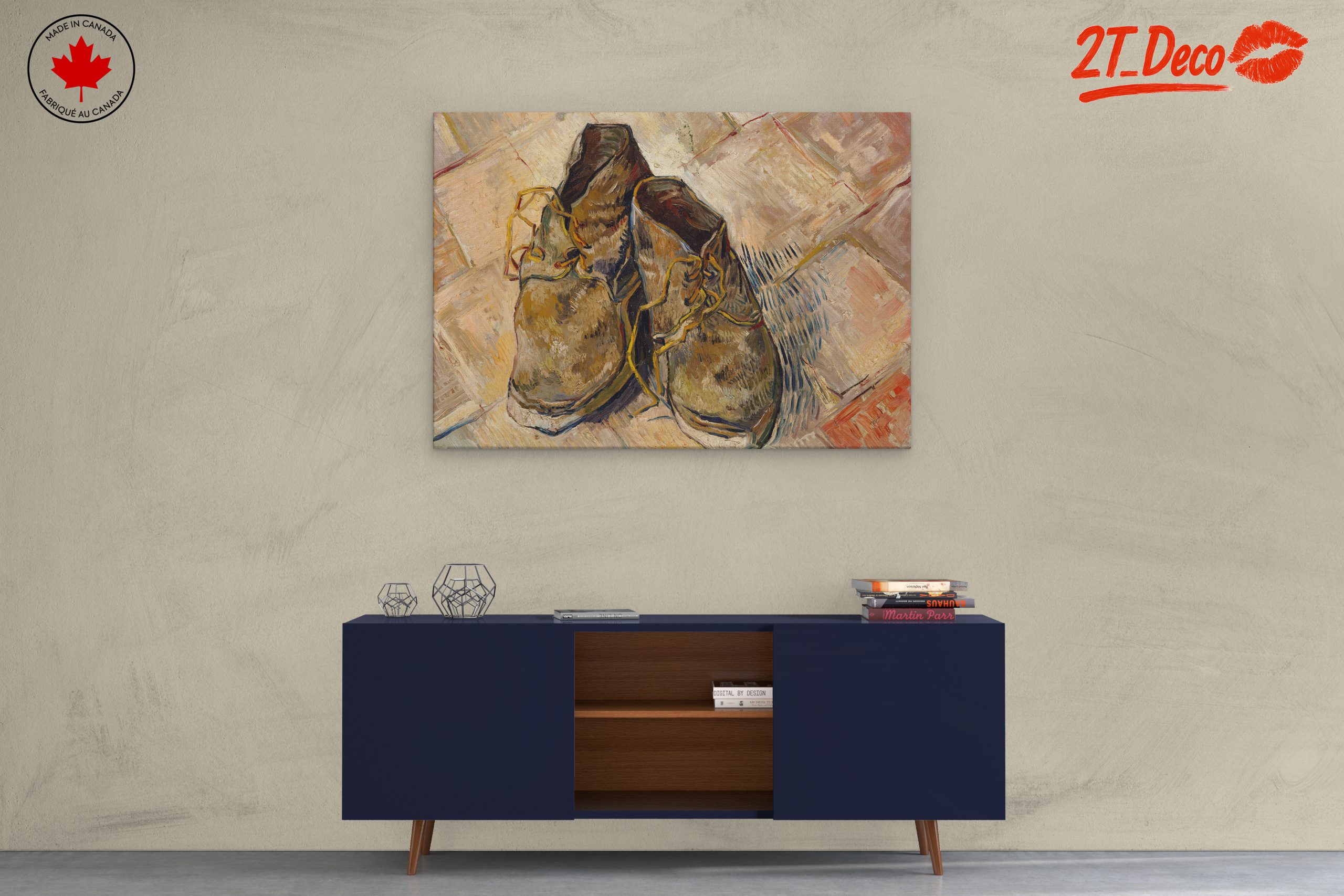 Classic Painting of Worn-Out Shoes - Image 3