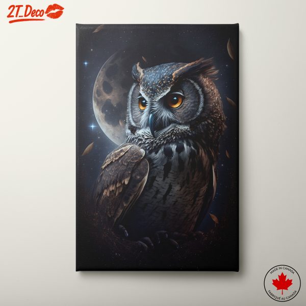 Majestic Owl Against Celestial Background