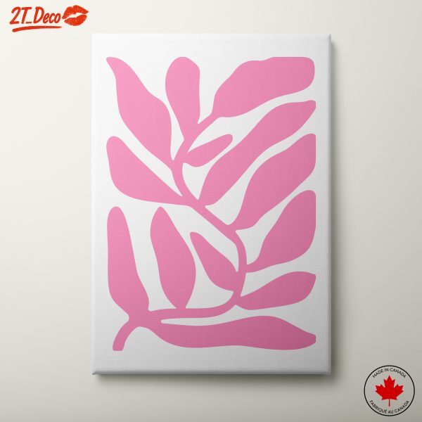 Stylized Pink Floral Design Art