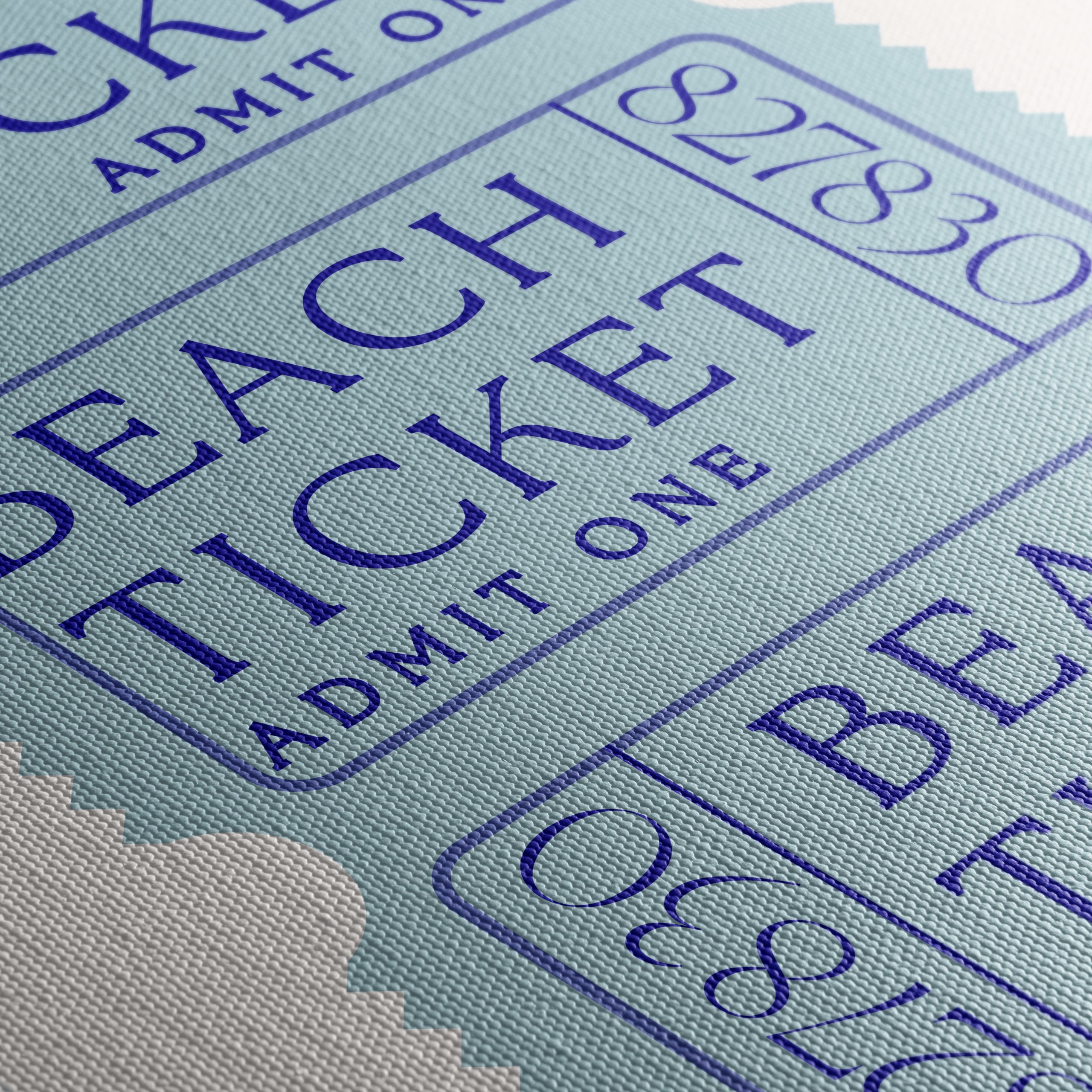 Beach Ticket Artwork for Coastal Decor - Image 5