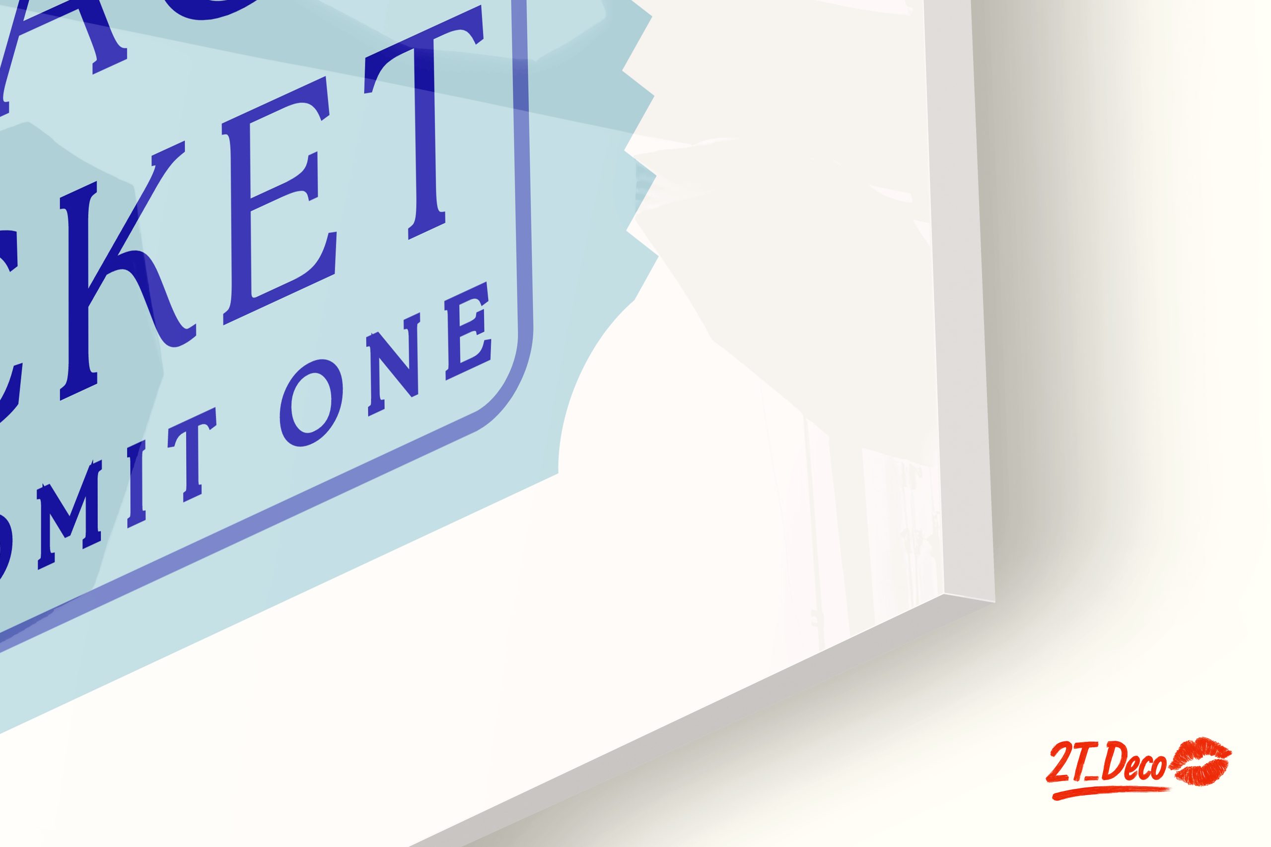 Beach Ticket Artwork for Coastal Decor - Image 9