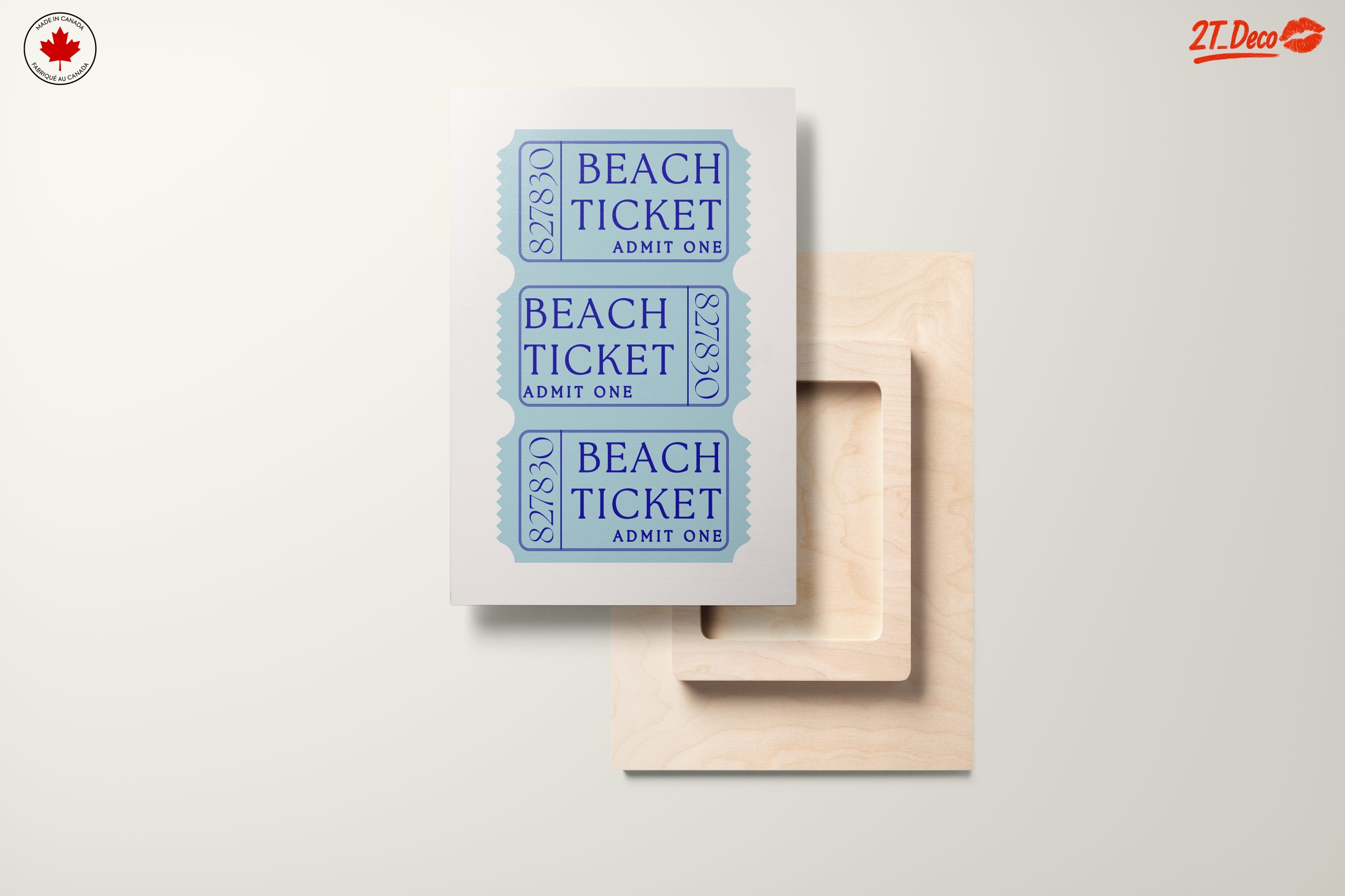 Beach Ticket Artwork for Coastal Decor - Image 11