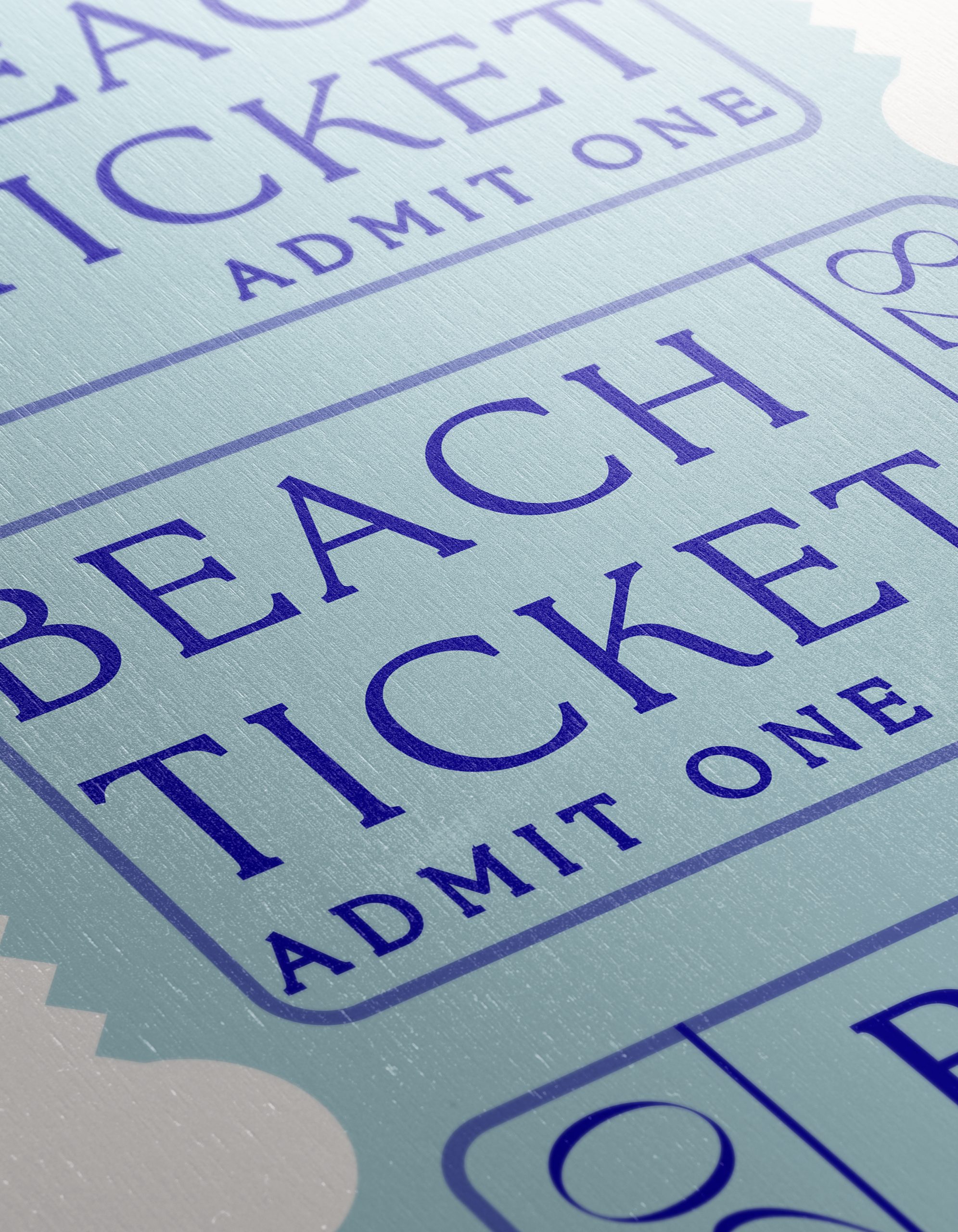 Beach Ticket Artwork for Coastal Decor - Image 12