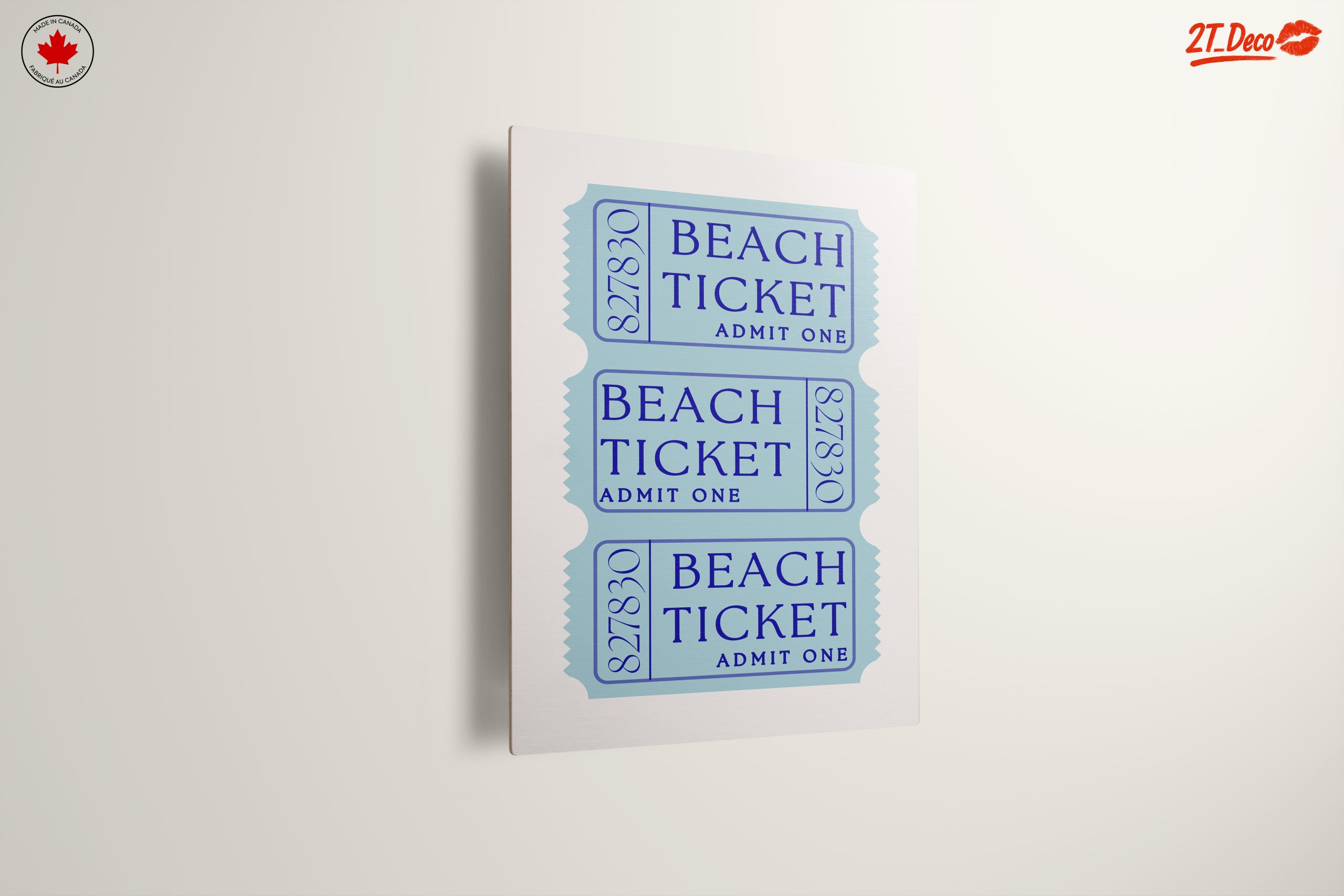 Beach Ticket Artwork for Coastal Decor - Image 13