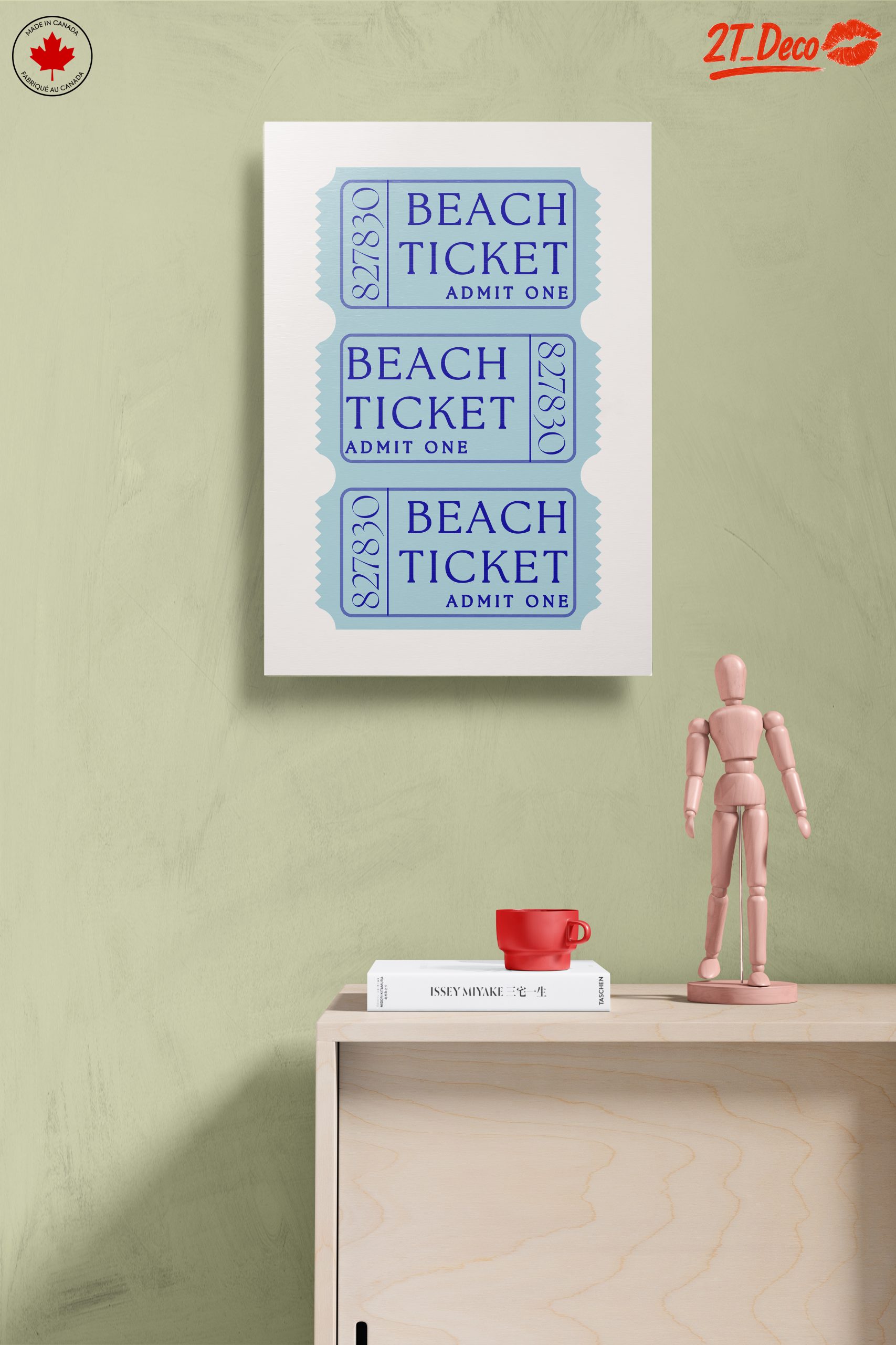 Beach Ticket Artwork for Coastal Decor - Image 14