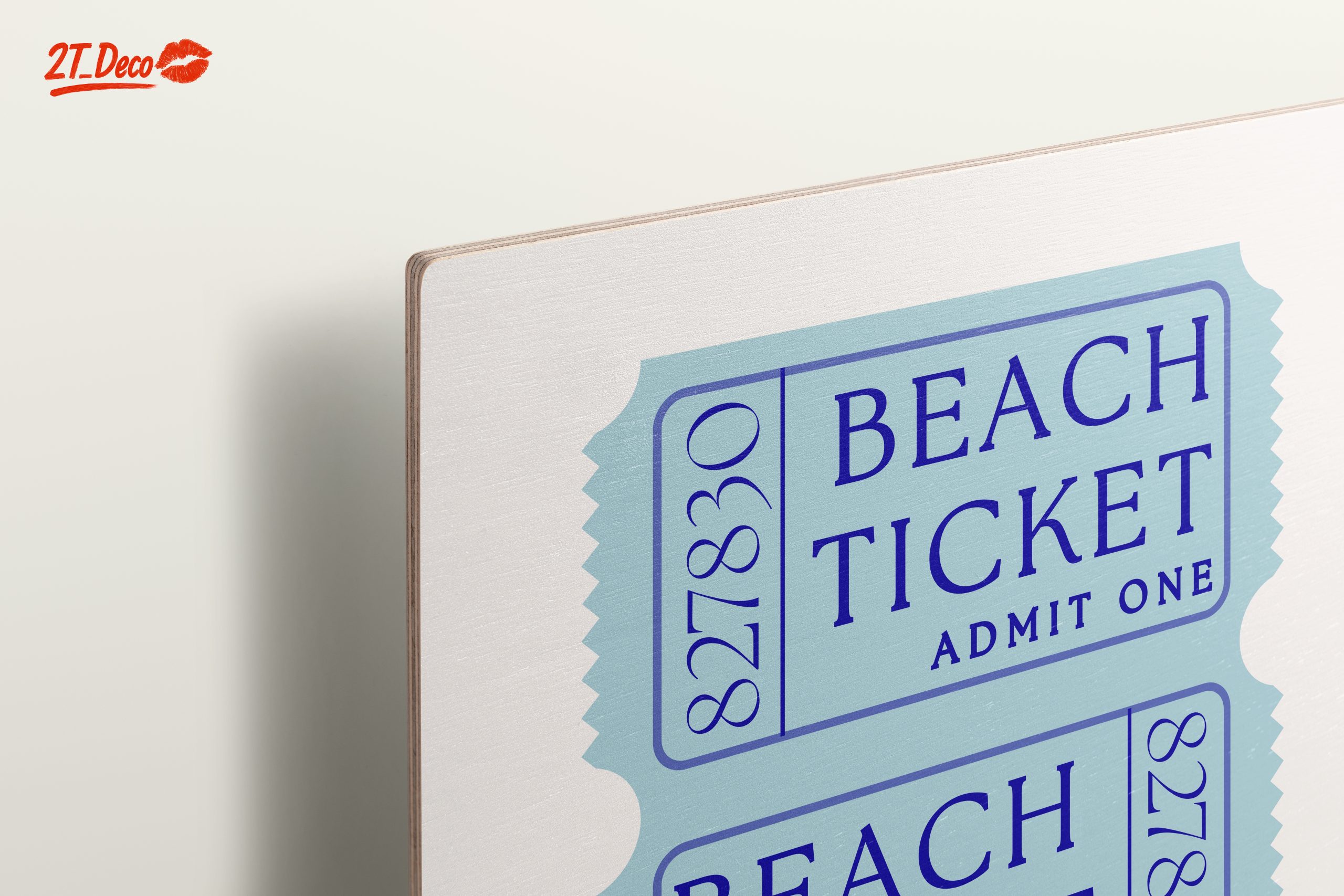 Beach Ticket Artwork for Coastal Decor - Image 15