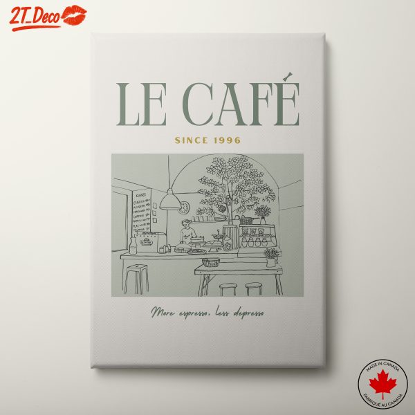 Charming Café Scene with Coffee Products