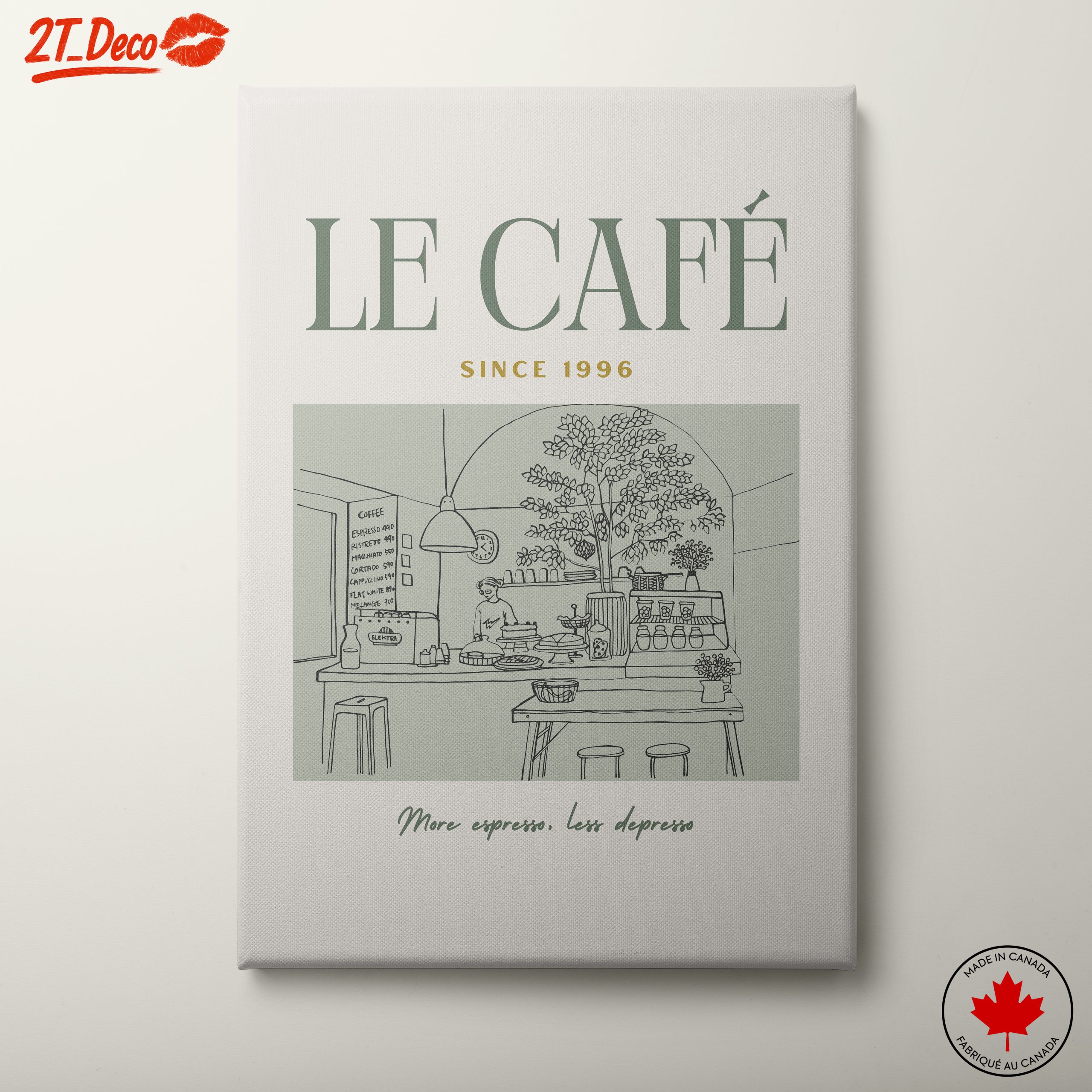 Charming Café Scene with Coffee Products