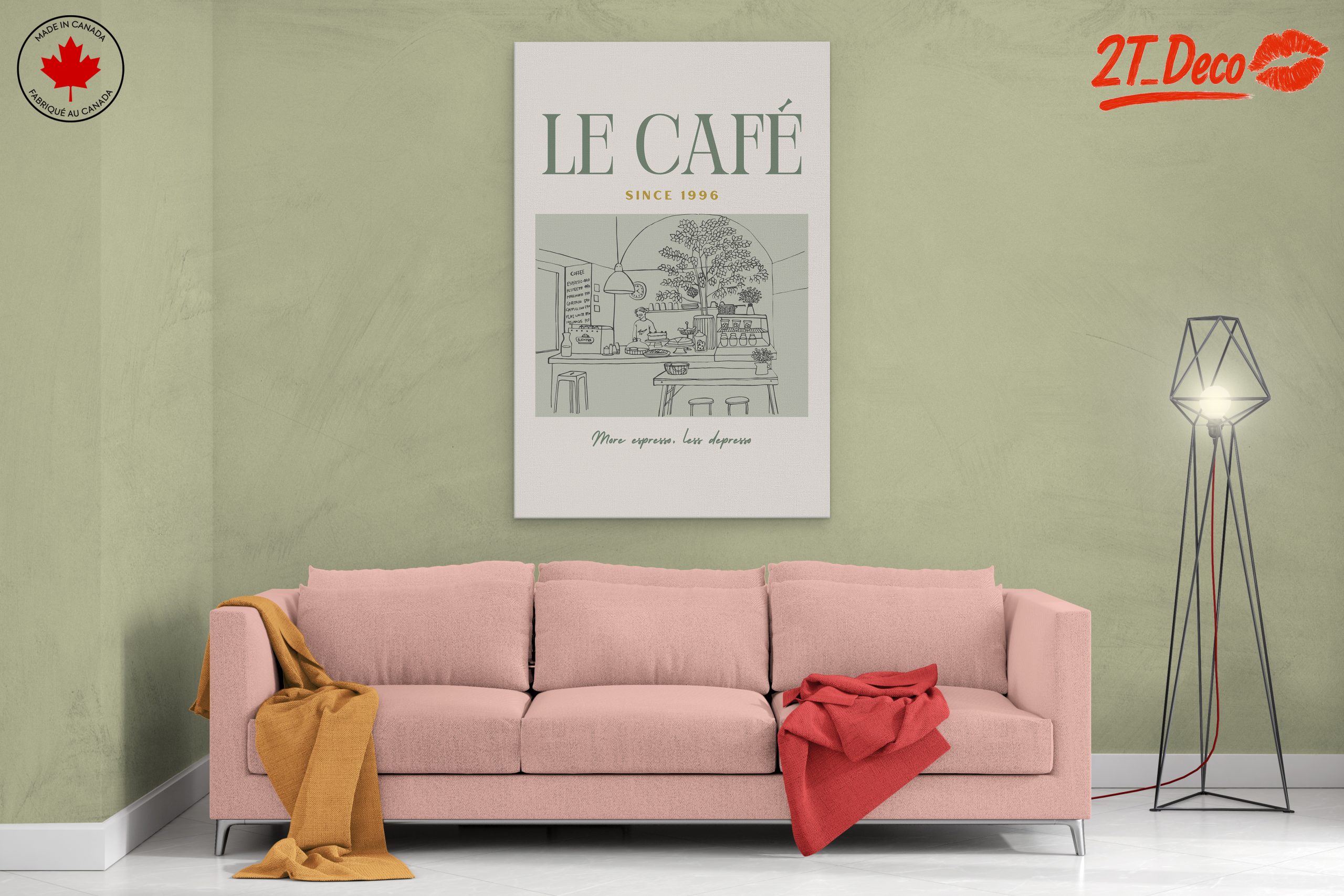 Charming Café Scene with Coffee Products - Image 2