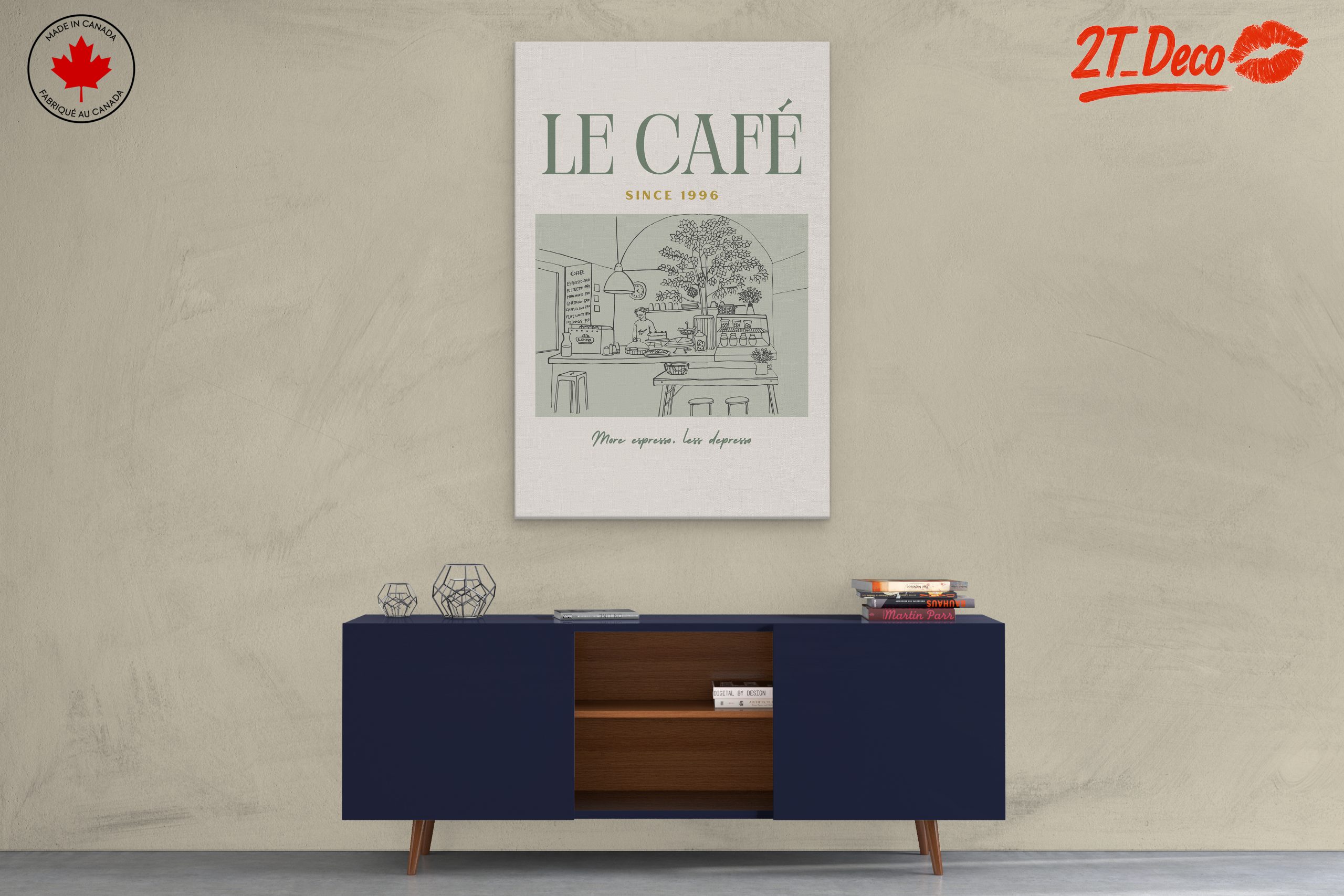 Charming Café Scene with Coffee Products - Image 3
