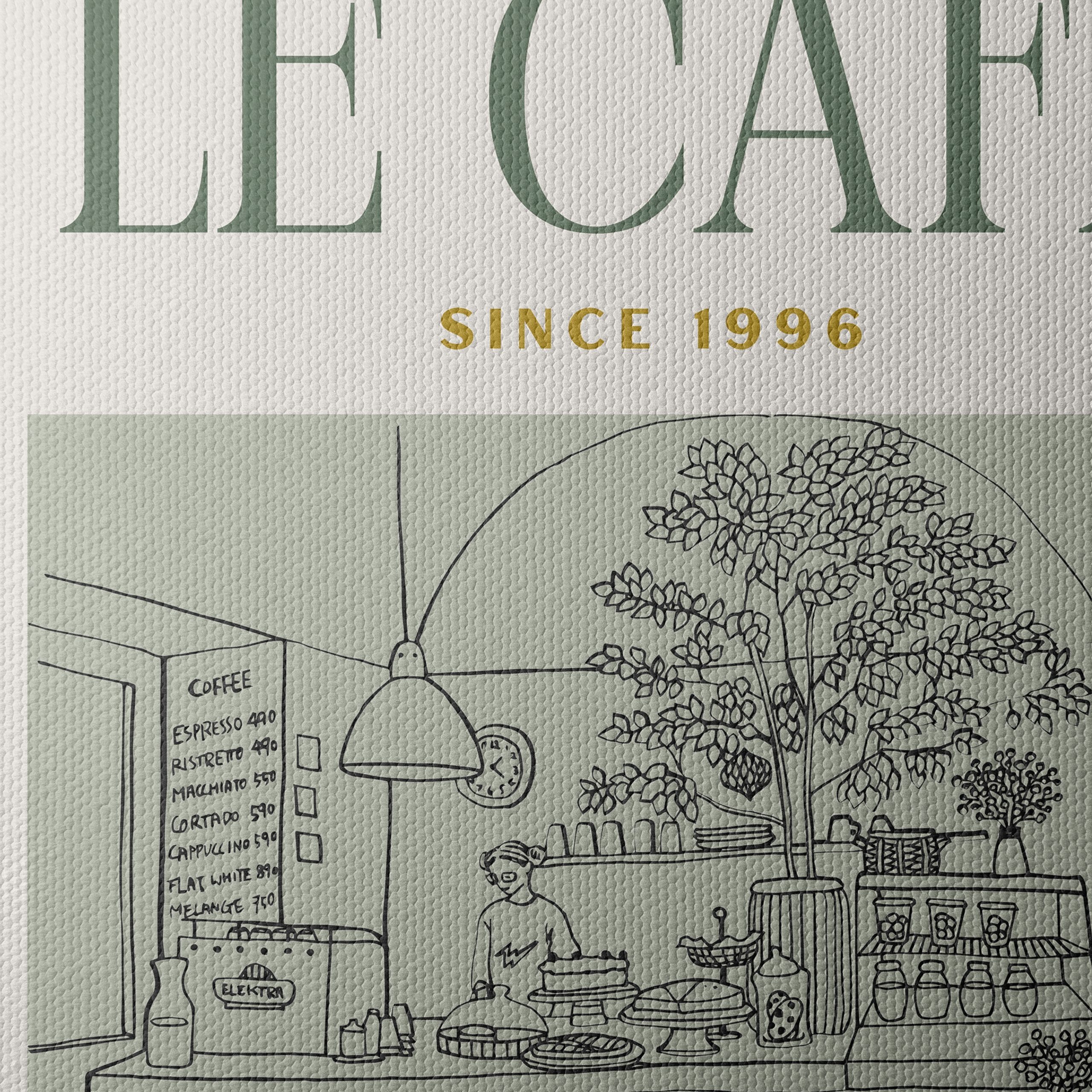 Charming Café Scene with Coffee Products - Image 4