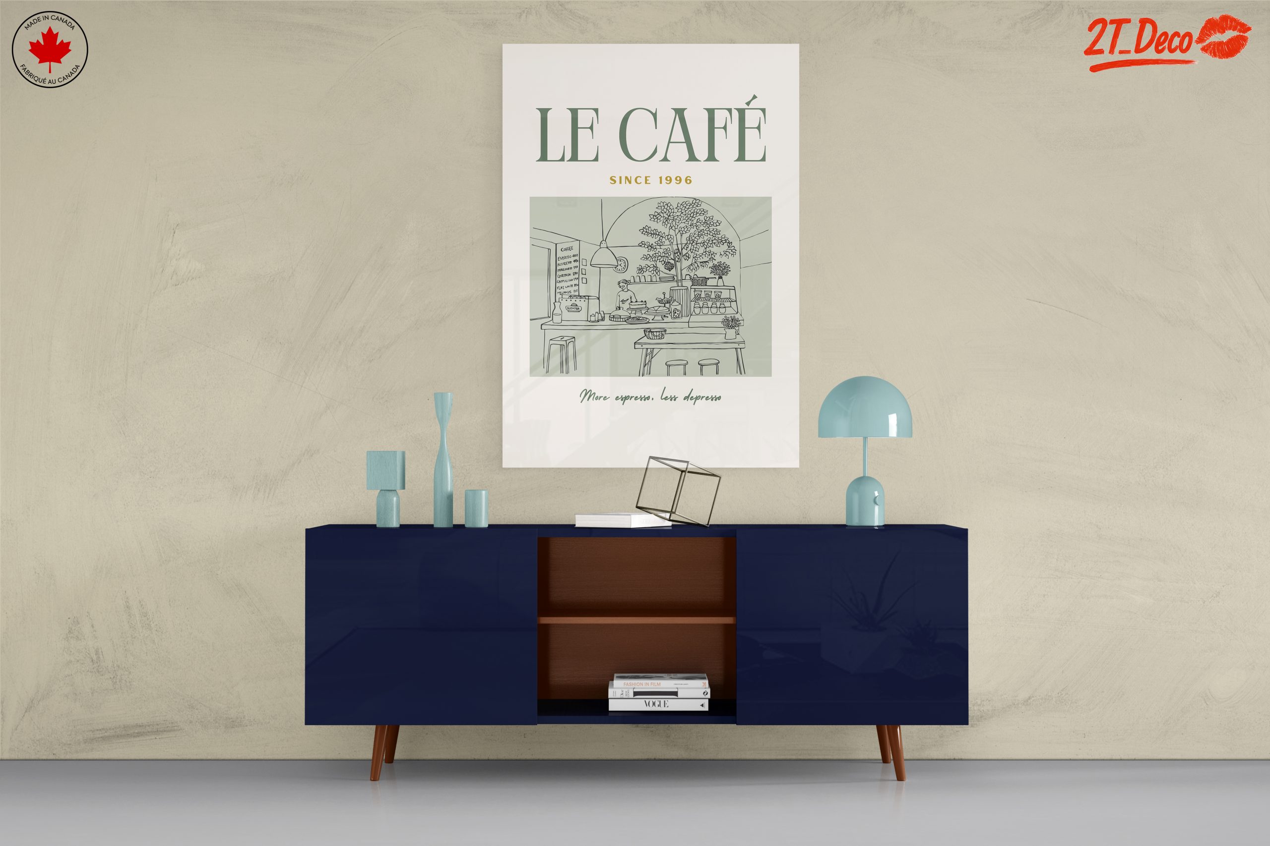 Charming Café Scene with Coffee Products - Image 8