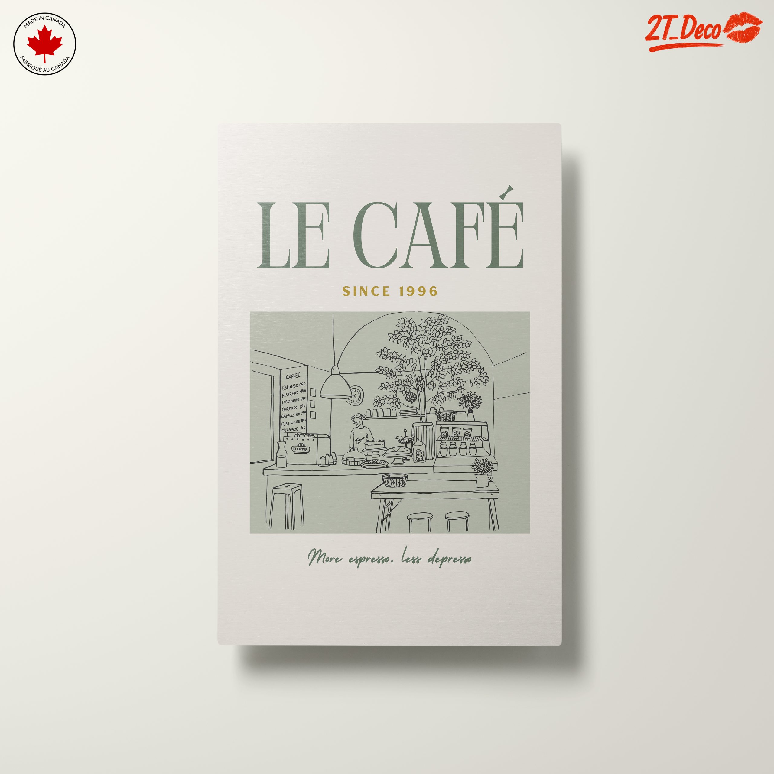 Charming Café Scene with Coffee Products - Image 10