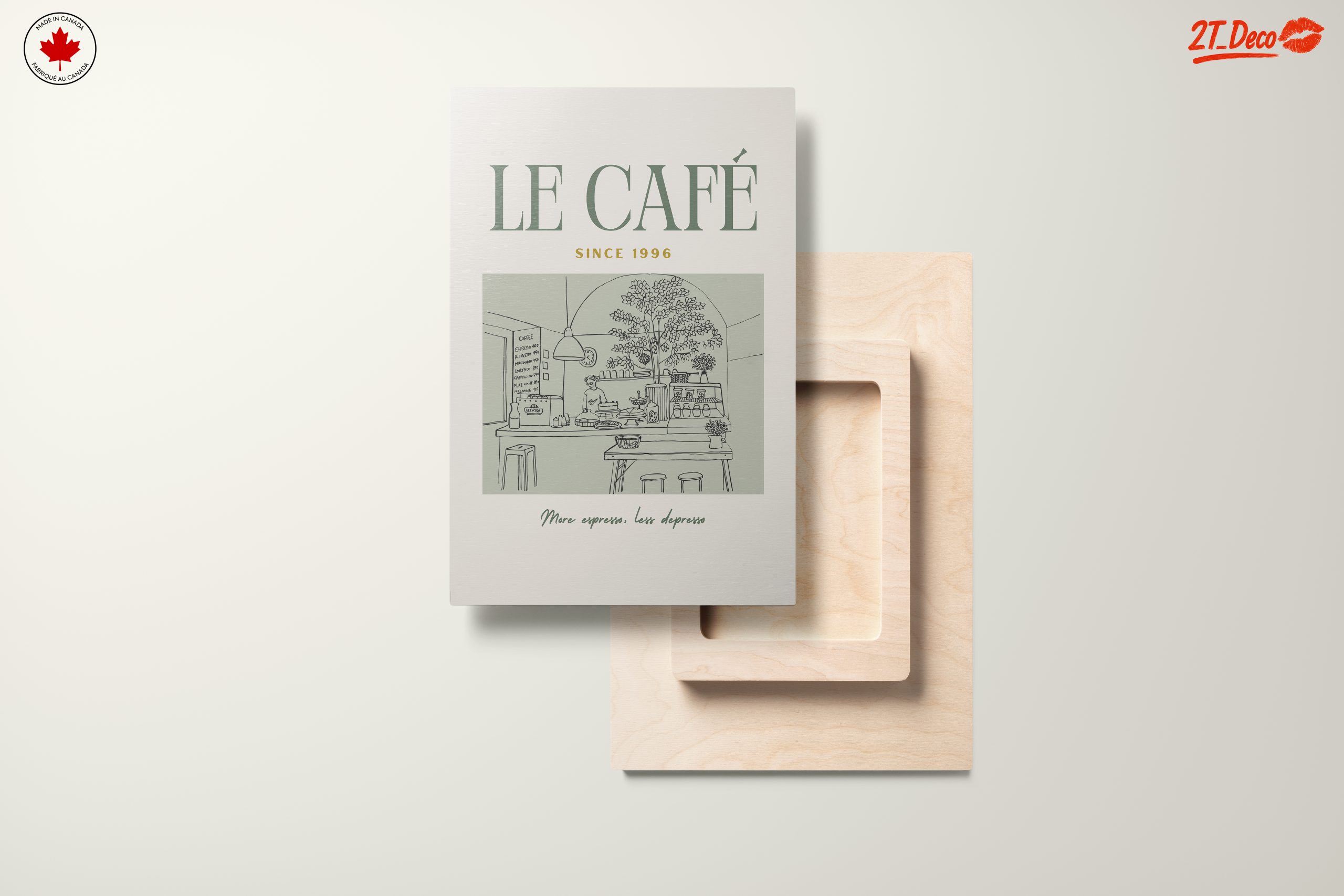 Charming Café Scene with Coffee Products - Image 11