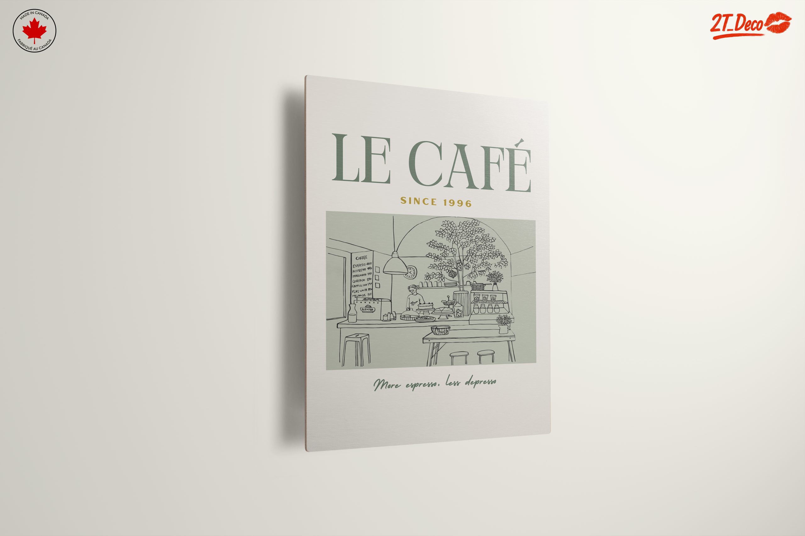 Charming Café Scene with Coffee Products - Image 13