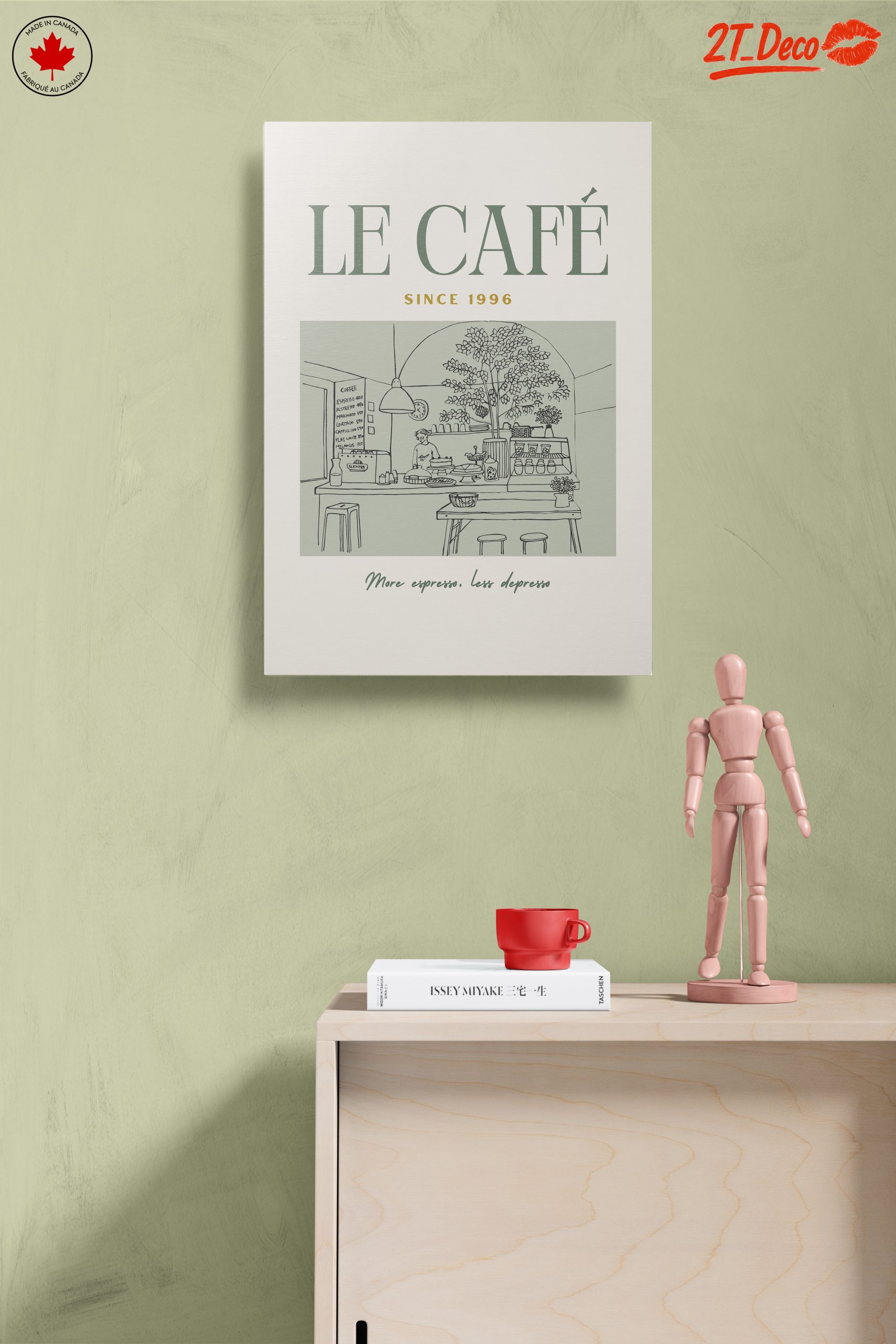Charming Café Scene with Coffee Products - Image 14