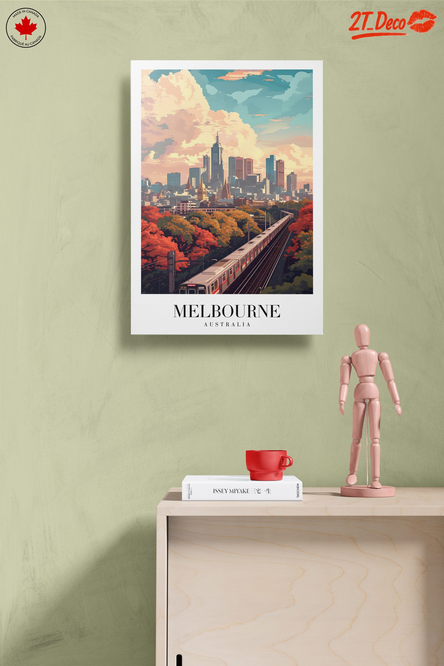 Stylized Melbourne Cityscape Art - Image 14