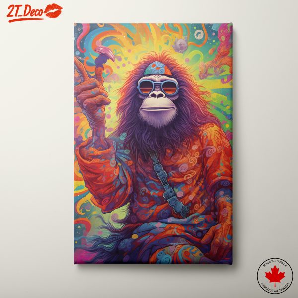 Vibrant Whimsical Gorilla Artwork