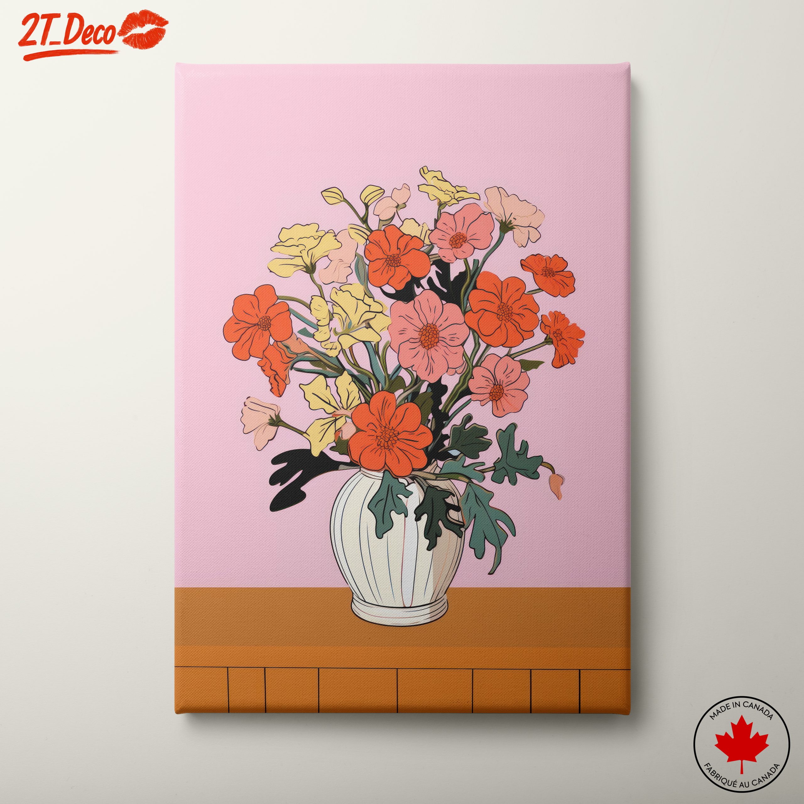 Colorful Floral Arrangement in a Vase