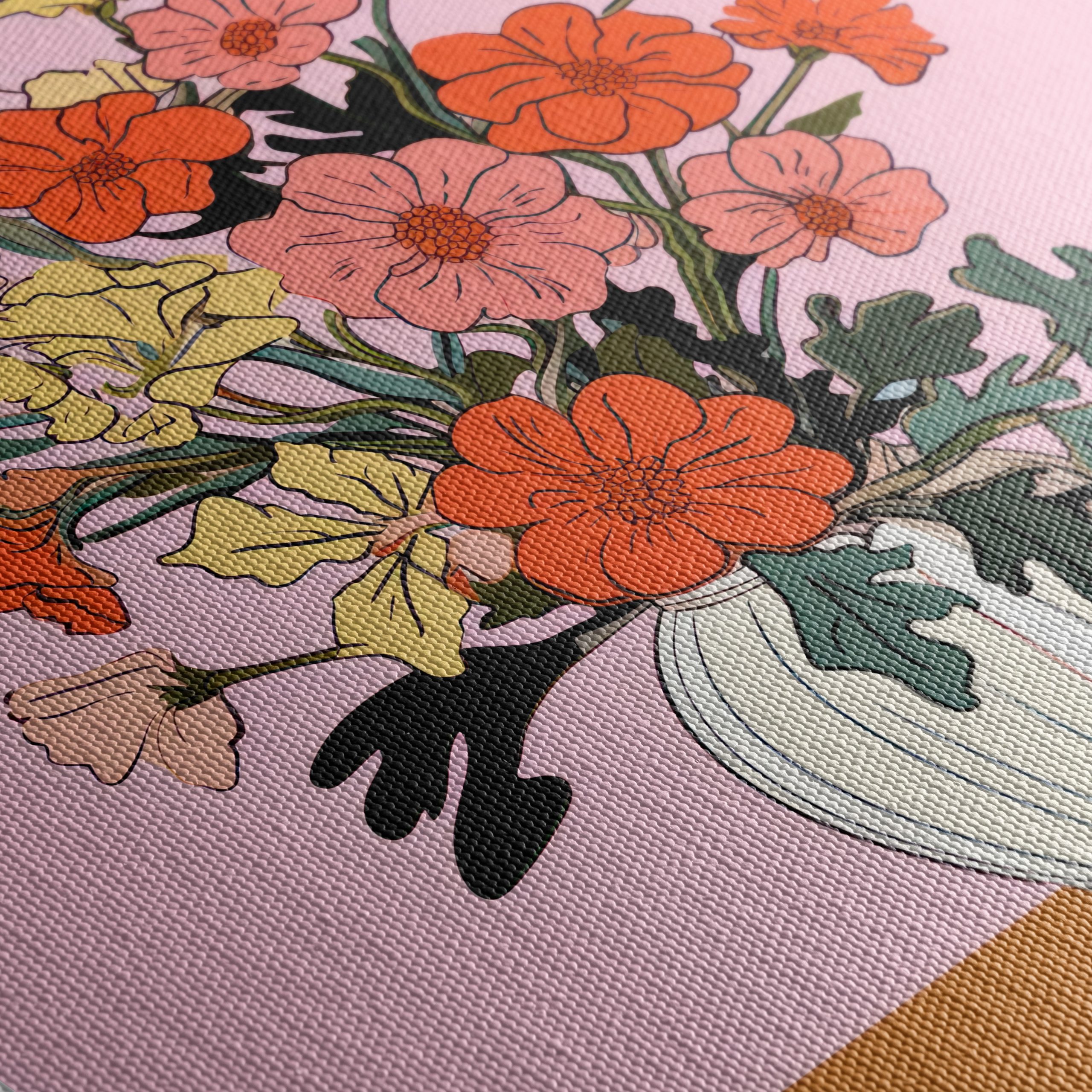Colorful Floral Arrangement in a Vase - Image 5